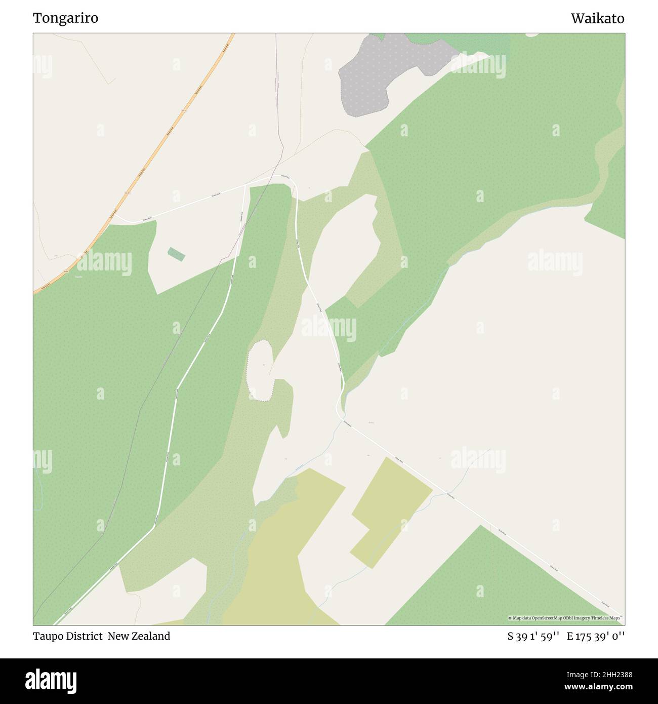 Tongariro, Taupo District, Neuseeland, Waikato, S 39 1' 59'', E 175 39' 0'', map, Timeless Map veröffentlicht im Jahr 2021. Reisende, Entdecker und Abenteurer wie Florence Nightingale, David Livingstone, Ernest Shackleton, Lewis and Clark und Sherlock Holmes haben sich bei der Planung von Reisen zu den entlegensten Ecken der Welt auf Karten verlassen.Timeless Maps kartiert die meisten Orte auf der Welt und zeigt die Verwirklichung großer Träume Stockfoto