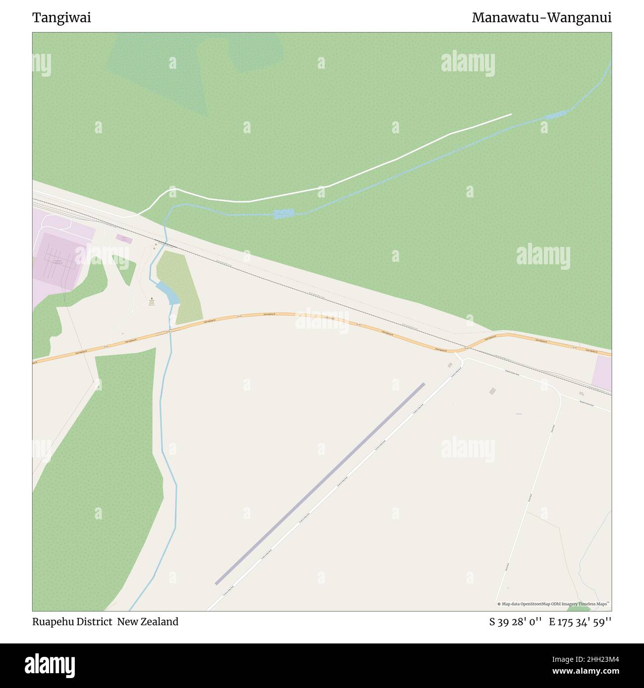 Tangiwai, Ruapehu District, Neuseeland, Manawatu-Wanganui, S 39 28' 0'', E 175 34' 59'', map, Timeless Map veröffentlicht im Jahr 2021. Reisende, Entdecker und Abenteurer wie Florence Nightingale, David Livingstone, Ernest Shackleton, Lewis and Clark und Sherlock Holmes haben sich bei der Planung von Reisen zu den entlegensten Ecken der Welt auf Karten verlassen.Timeless Maps kartiert die meisten Orte auf der Welt und zeigt die Verwirklichung großer Träume Stockfoto