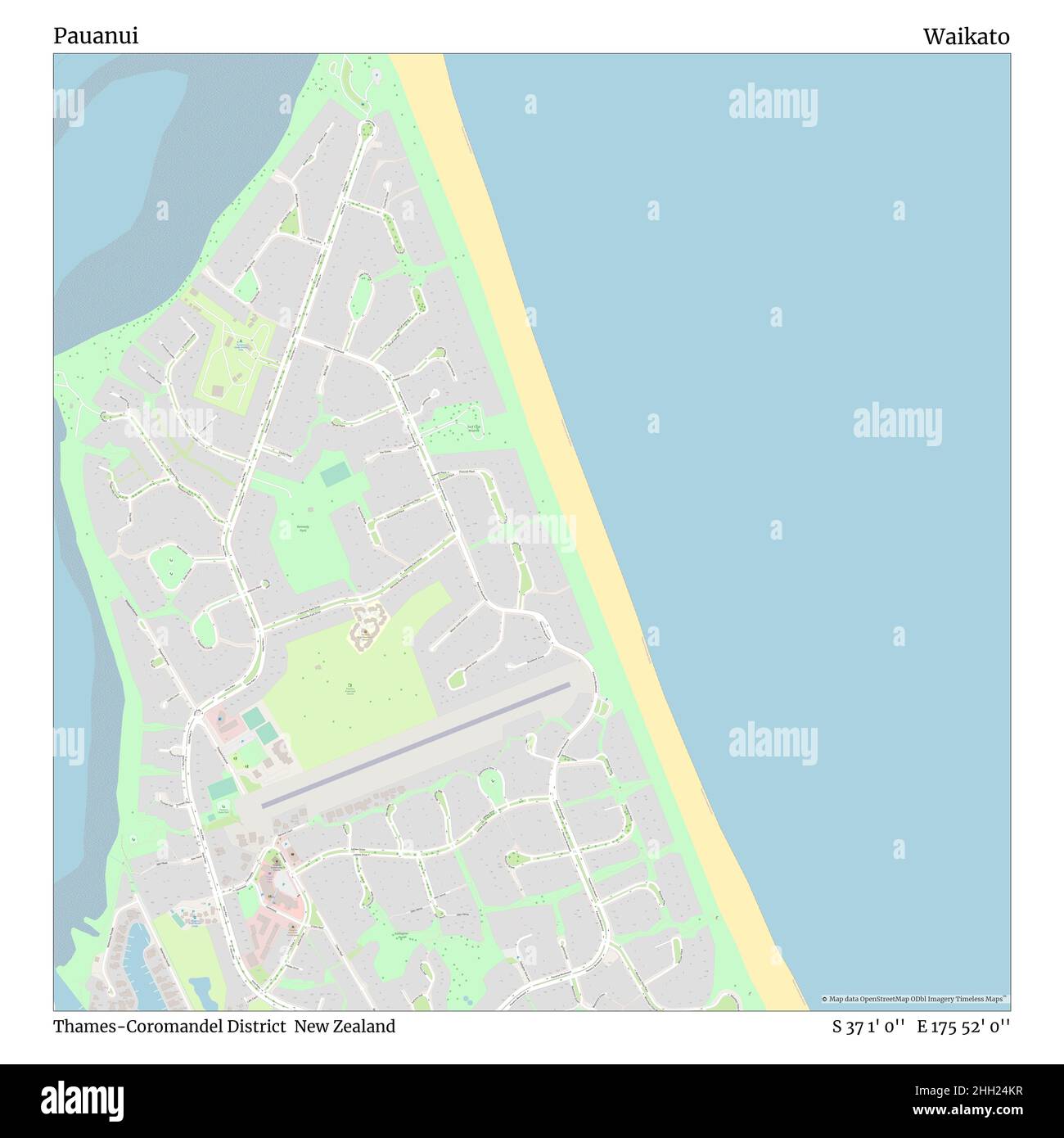 Pauanui, Thames-Coromandel District, Neuseeland, Waikato, S 37 1' 0'', E 175 52' 0'', map, Timeless Map veröffentlicht im Jahr 2021. Reisende, Entdecker und Abenteurer wie Florence Nightingale, David Livingstone, Ernest Shackleton, Lewis and Clark und Sherlock Holmes haben sich bei der Planung von Reisen zu den entlegensten Ecken der Welt auf Karten verlassen.Timeless Maps kartiert die meisten Orte auf der Welt und zeigt die Verwirklichung großer Träume Stockfoto