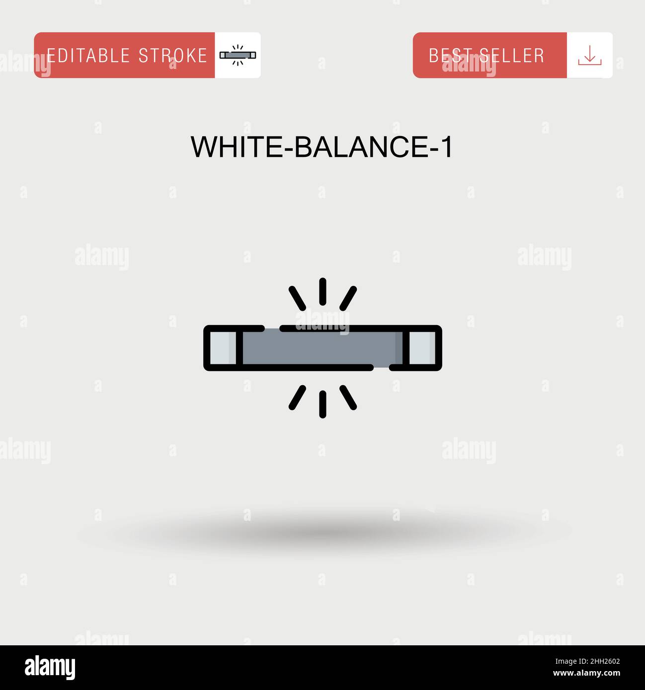 White-Balance-1 einfaches Vektorsymbol. Stock Vektor