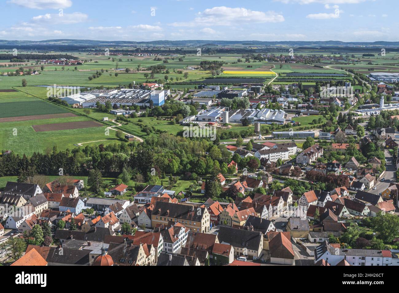 Oettingen, eine kleine Stadt in schwaben Stockfoto