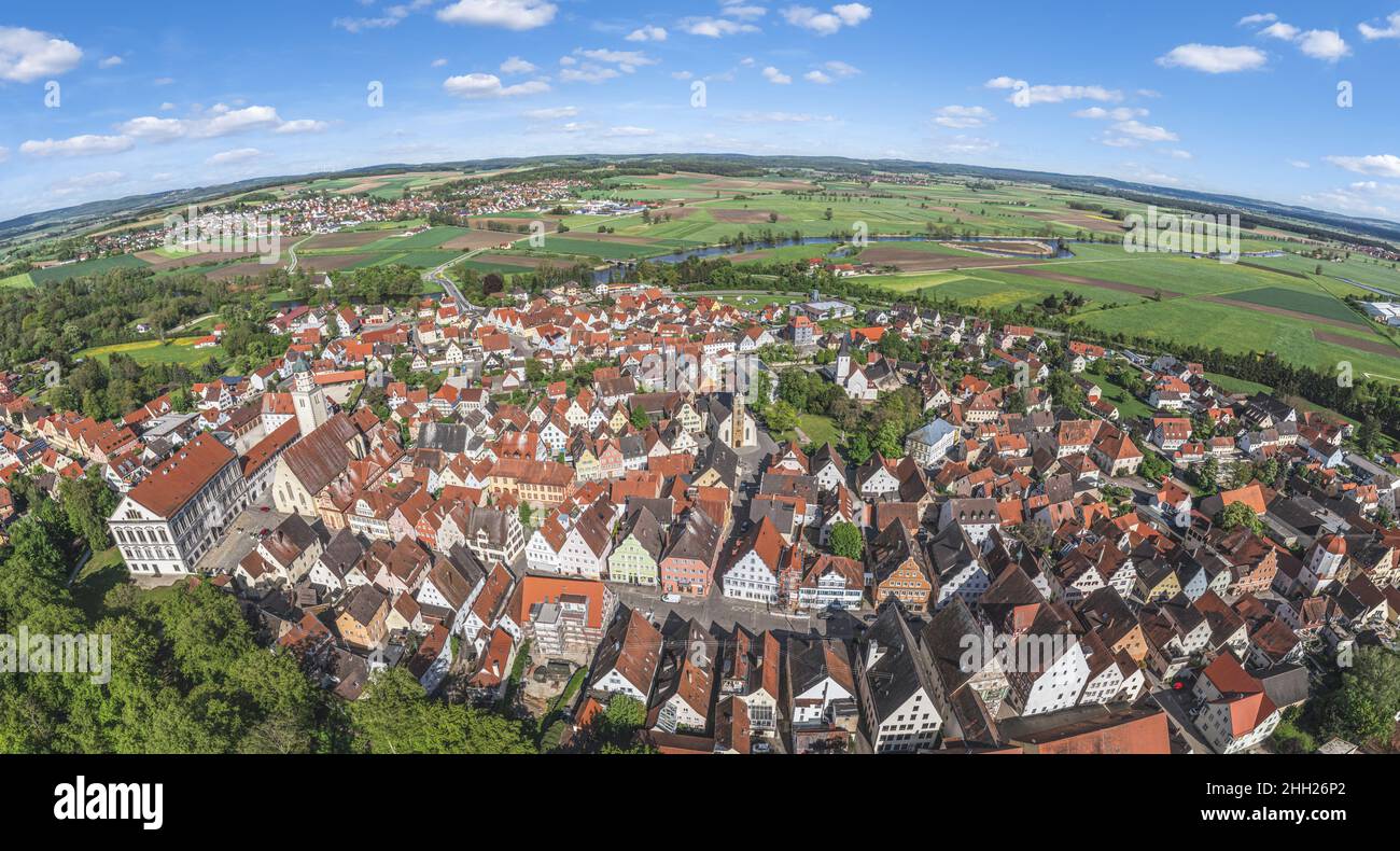 Oettingen, eine kleine Stadt in schwaben Stockfoto