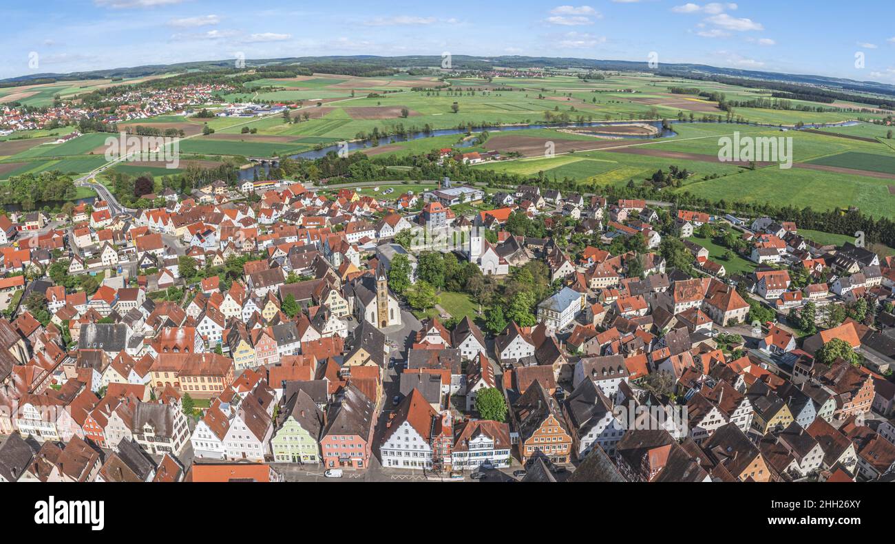 Oettingen, eine kleine Stadt in schwaben Stockfoto