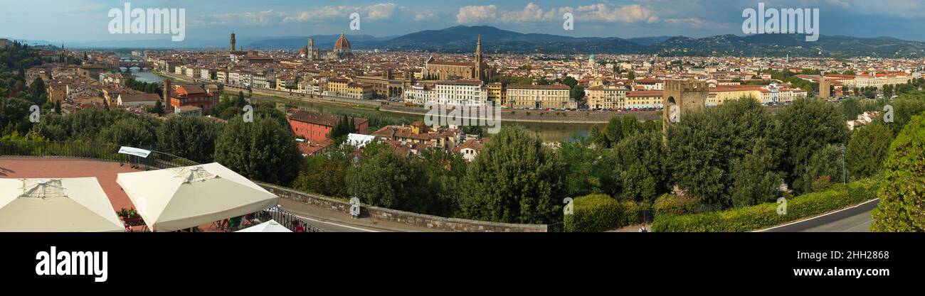 Blick auf Florenz von der Piazzale Michelangelo, Italien, Europa Stockfoto