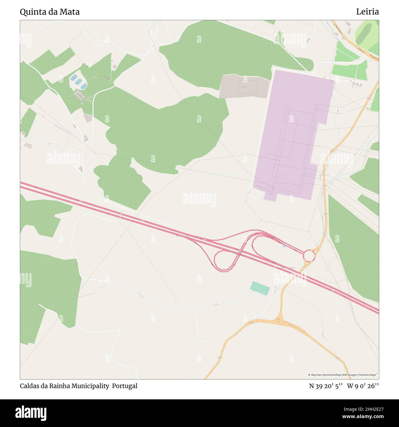 Quinta da Mata, Gemeinde Caldas da Rainha, Portugal, Leiria, N 39 20' 5'', W 9 0' 26'', map, Timeless Map veröffentlicht im Jahr 2021. Reisende, Entdecker und Abenteurer wie Florence Nightingale, David Livingstone, Ernest Shackleton, Lewis and Clark und Sherlock Holmes haben sich bei der Planung von Reisen zu den entlegensten Ecken der Welt auf Karten verlassen.Timeless Maps kartiert die meisten Orte auf der Welt und zeigt die Verwirklichung großer Träume Stockfoto