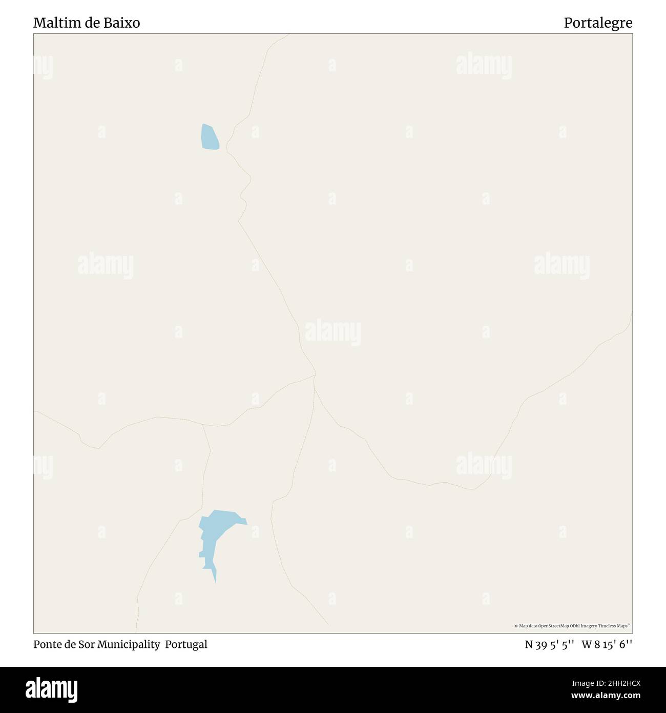 Maltim de Baixo, Gemeinde Ponte de Sor, Portugal, Portalegre, N 39 5' 5'', W 8 15' 6'', map, Timeless Map veröffentlicht im Jahr 2021. Reisende, Entdecker und Abenteurer wie Florence Nightingale, David Livingstone, Ernest Shackleton, Lewis and Clark und Sherlock Holmes haben sich bei der Planung von Reisen zu den entlegensten Ecken der Welt auf Karten verlassen.Timeless Maps kartiert die meisten Orte auf der Welt und zeigt die Verwirklichung großer Träume Stockfoto