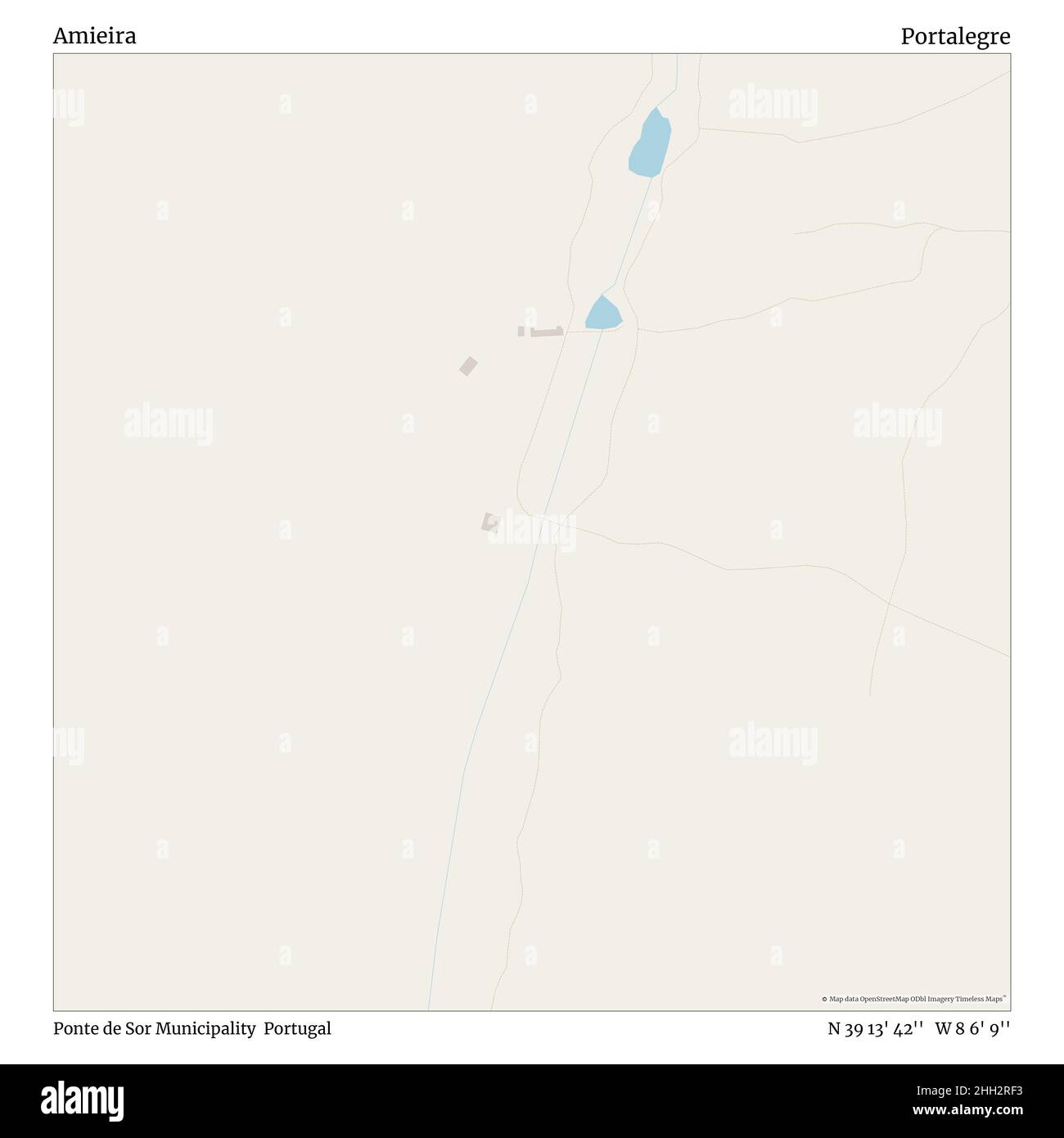 Amieira, Gemeinde Ponte de Sor, Portugal, Portalegre, N 39 13' 42'', W 8 6' 9'', map, Timeless Map veröffentlicht im Jahr 2021. Reisende, Entdecker und Abenteurer wie Florence Nightingale, David Livingstone, Ernest Shackleton, Lewis and Clark und Sherlock Holmes haben sich bei der Planung von Reisen zu den entlegensten Ecken der Welt auf Karten verlassen.Timeless Maps kartiert die meisten Orte auf der Welt und zeigt die Verwirklichung großer Träume Stockfoto