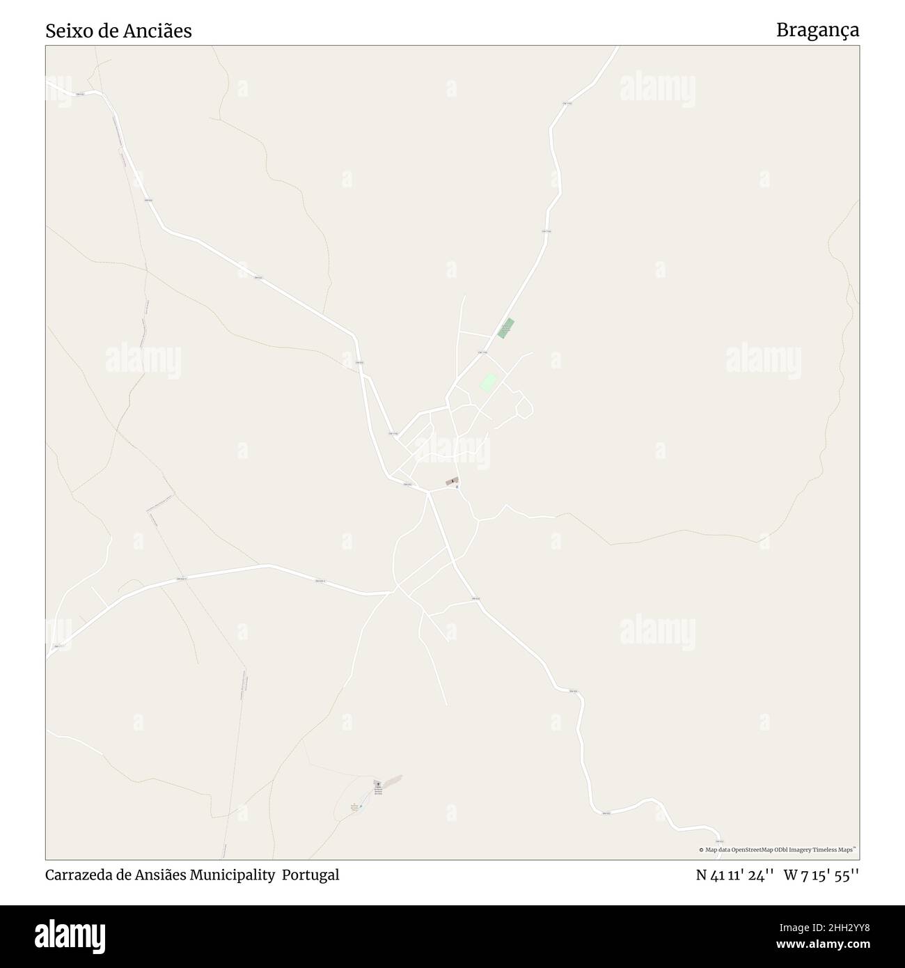 Seixo de Anciães, Gemeinde Carrazeda de Ansiães, Portugal, Bragança, N 41 11' 24'', W 7 15' 55'', map, Timeless Map veröffentlicht im Jahr 2021. Reisende, Entdecker und Abenteurer wie Florence Nightingale, David Livingstone, Ernest Shackleton, Lewis and Clark und Sherlock Holmes haben sich bei der Planung von Reisen zu den entlegensten Ecken der Welt auf Karten verlassen.Timeless Maps kartiert die meisten Orte auf der Welt und zeigt die Verwirklichung großer Träume Stockfoto