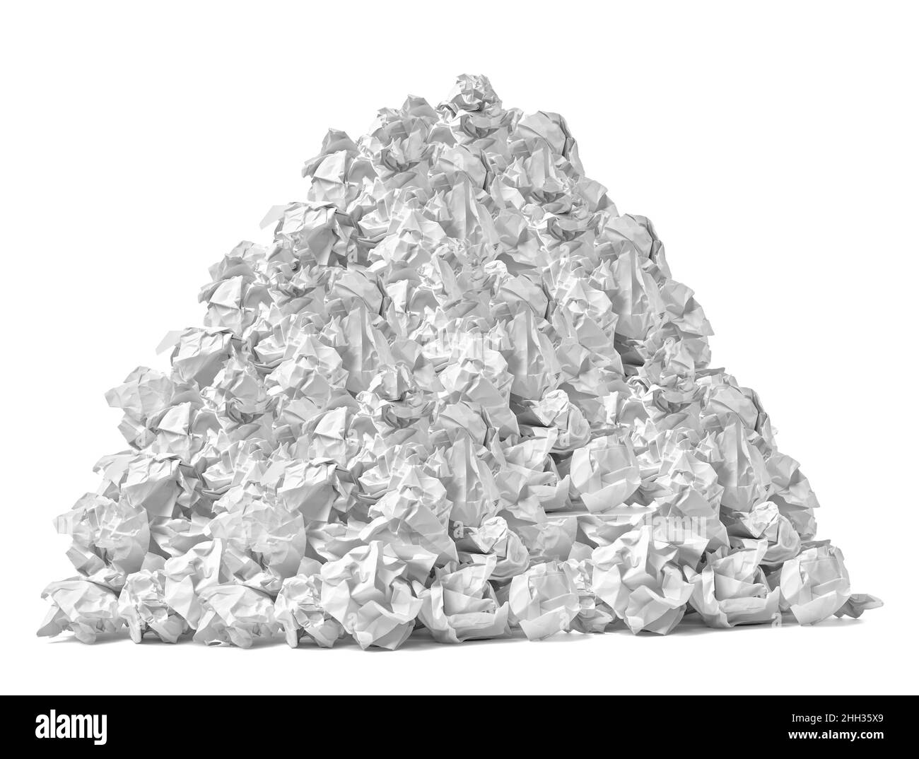 Papierkugel zerknittert Müll Müll Fehler Stockfoto