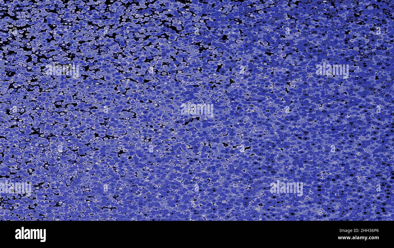 Abstrakt Blauer Hintergrund Malerei Stil gerendertes Bild, mikroskopische Elemente Stil abstrakt Stockfoto