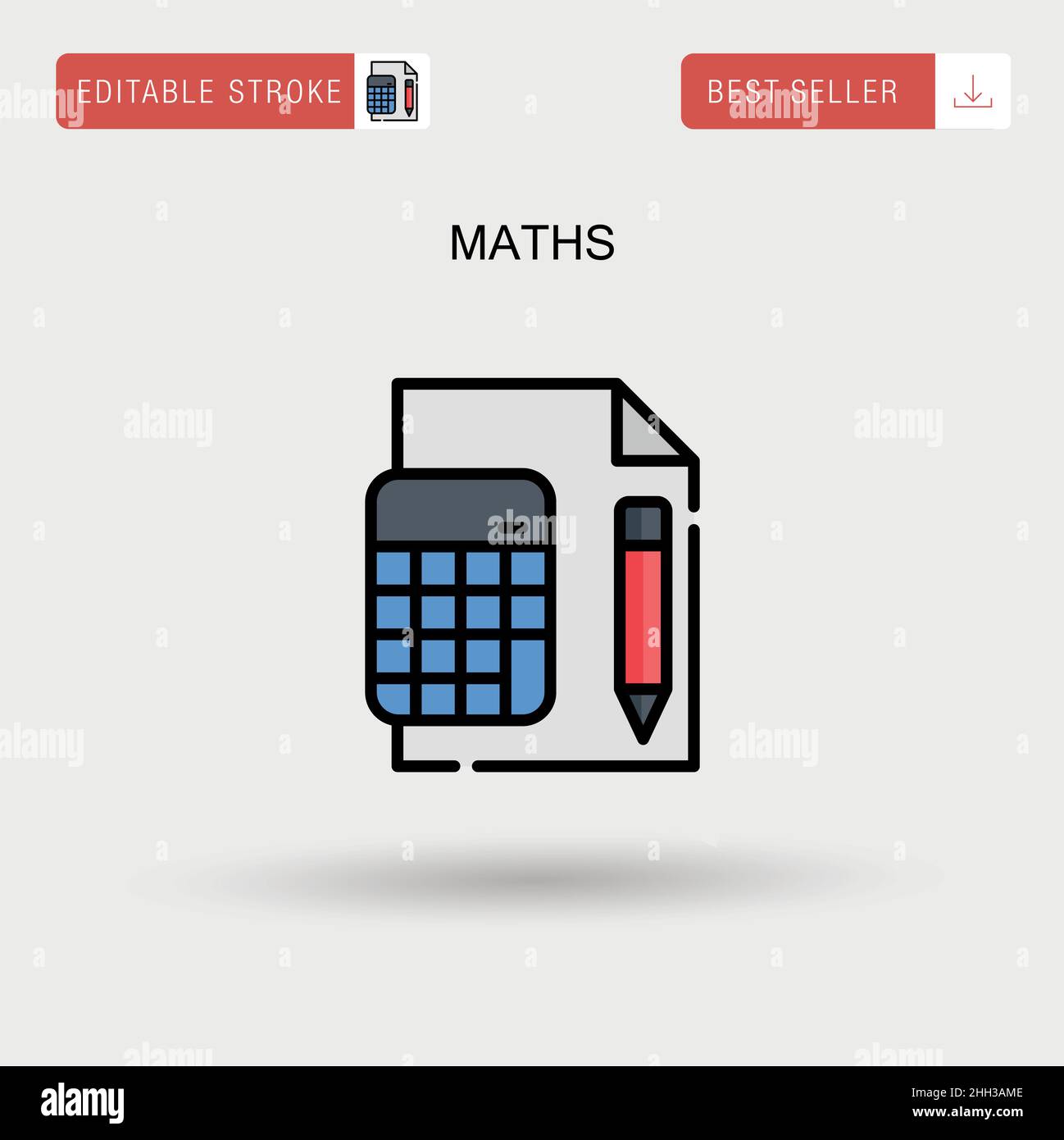 Einfaches Vektorsymbol für mathematische Berechnungen. Stock Vektor