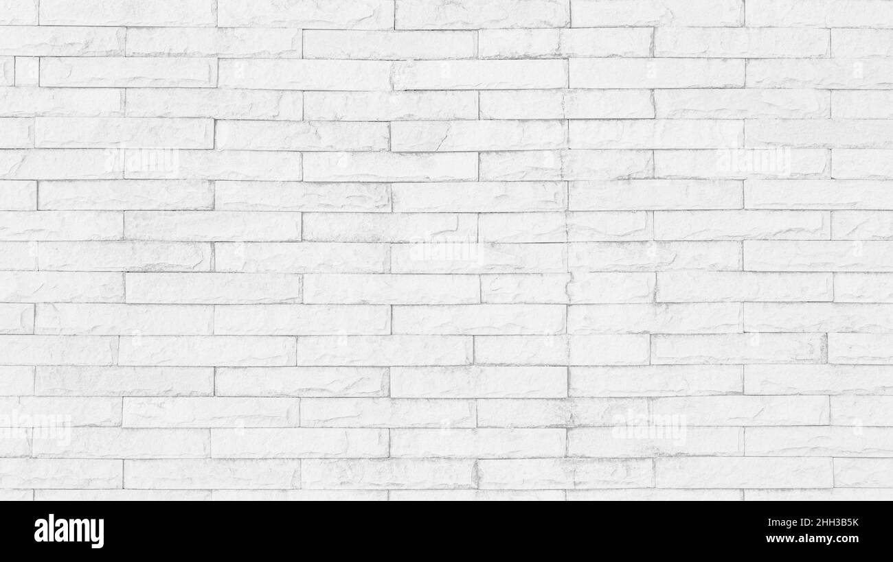Weiße Ziegelwand Textur für Hintergrunddesign verwendet. Stockfoto