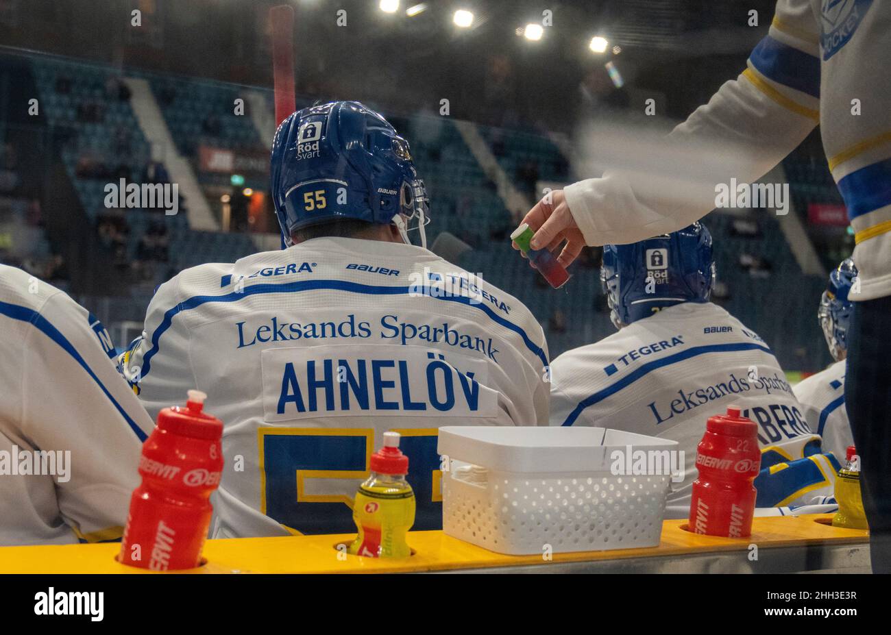 Ishockey, SHL, Djurgarden - Leksand bei hovet in Stockholm Schweden 20220122. Hochwertige Fotos Stockfoto