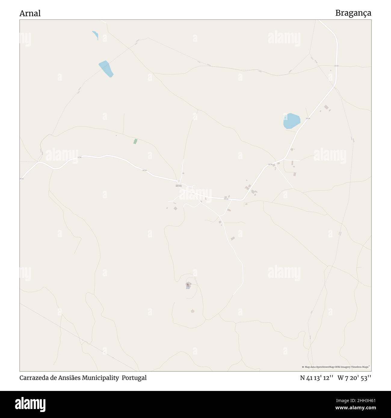 Arnal, Gemeinde Carrazeda de Ansiães, Portugal, Bragança, N 41 13' 12'', W 7 20' 53'', map, Timeless Map veröffentlicht im Jahr 2021. Reisende, Entdecker und Abenteurer wie Florence Nightingale, David Livingstone, Ernest Shackleton, Lewis and Clark und Sherlock Holmes haben sich bei der Planung von Reisen zu den entlegensten Ecken der Welt auf Karten verlassen.Timeless Maps kartiert die meisten Orte auf der Welt und zeigt die Verwirklichung großer Träume Stockfoto