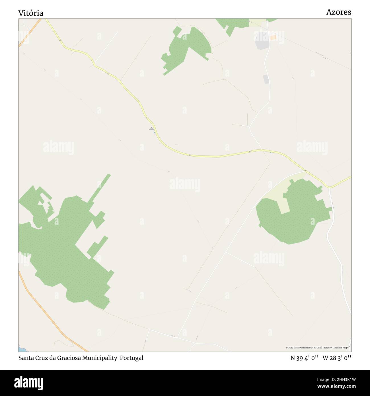 Vitória, Gemeinde Santa Cruz da Graciosa, Portugal, Azoren, N 39 4' 0'', W 28 3' 0'', map, Timeless Map veröffentlicht im Jahr 2021. Reisende, Entdecker und Abenteurer wie Florence Nightingale, David Livingstone, Ernest Shackleton, Lewis and Clark und Sherlock Holmes haben sich bei der Planung von Reisen zu den entlegensten Ecken der Welt auf Karten verlassen.Timeless Maps kartiert die meisten Orte auf der Welt und zeigt die Verwirklichung großer Träume Stockfoto