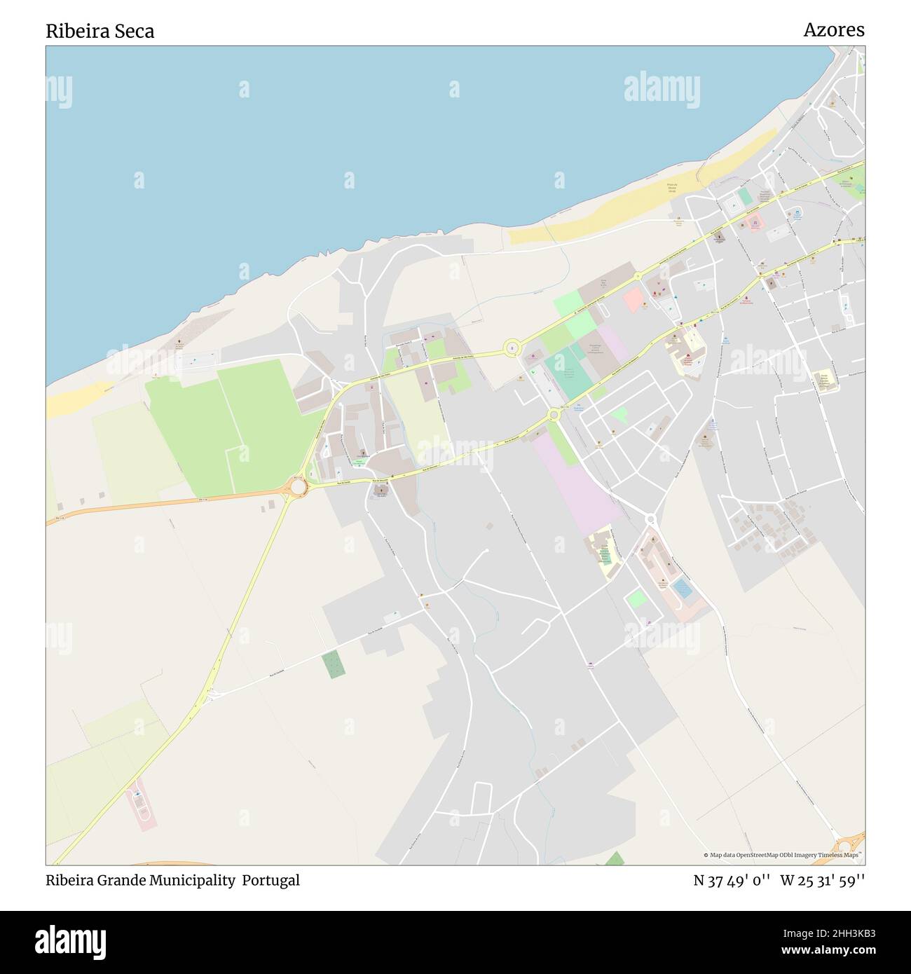 Ribeira Seca, Gemeinde Ribeira Grande, Portugal, Azoren, N 37 49' 0'', W 25 31' 59'', map, Timeless Map veröffentlicht im Jahr 2021. Reisende, Entdecker und Abenteurer wie Florence Nightingale, David Livingstone, Ernest Shackleton, Lewis and Clark und Sherlock Holmes haben sich bei der Planung von Reisen zu den entlegensten Ecken der Welt auf Karten verlassen.Timeless Maps kartiert die meisten Orte auf der Welt und zeigt die Verwirklichung großer Träume Stockfoto