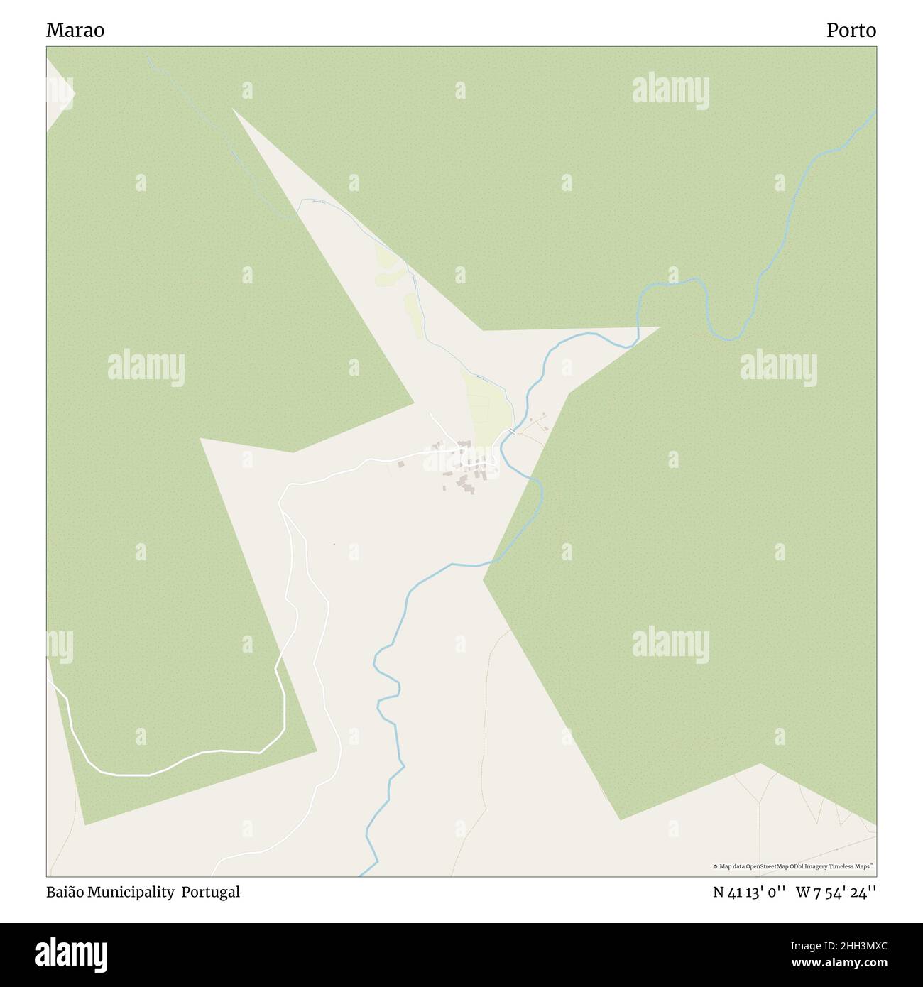 Marao, Gemeinde Baião, Portugal, Porto, N 41 13' 0'', W 7 54' 24'', map, Timeless Map veröffentlicht im Jahr 2021. Reisende, Entdecker und Abenteurer wie Florence Nightingale, David Livingstone, Ernest Shackleton, Lewis and Clark und Sherlock Holmes haben sich bei der Planung von Reisen zu den entlegensten Ecken der Welt auf Karten verlassen.Timeless Maps kartiert die meisten Orte auf der Welt und zeigt die Verwirklichung großer Träume Stockfoto