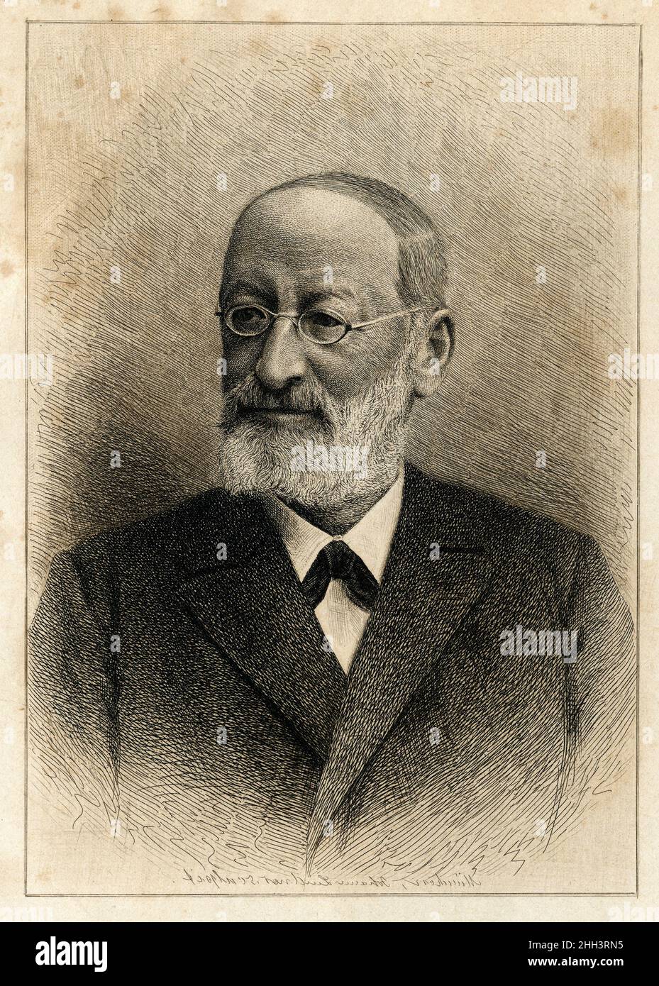 Portrait de Ferdinand Julius Cohn botaniste et un microbiologiste allemand - 1828-1898 Stockfoto