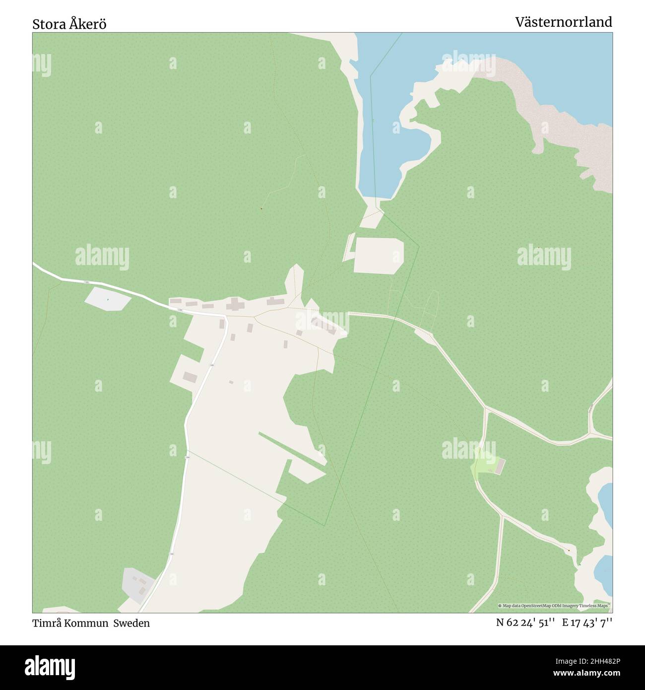 Stora Åkerö, Timrå Kommun, Schweden, Västernorrland, N 62 24' 51'', E ...