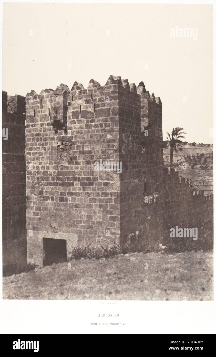 Jérusalem, Porte de Mograpins 1854 Auguste Salzmann Französisch. Jérusalem, Porte de Mograpins 287033 Stockfoto