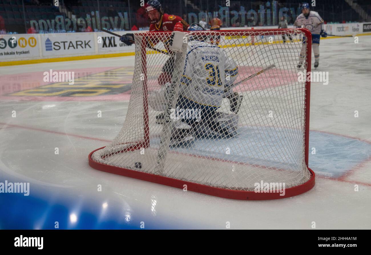 Ishockey, SHL, Djurgarden - Leksand bei hovet in Stockholm Schweden 20220122. Hochwertige Fotos Stockfoto