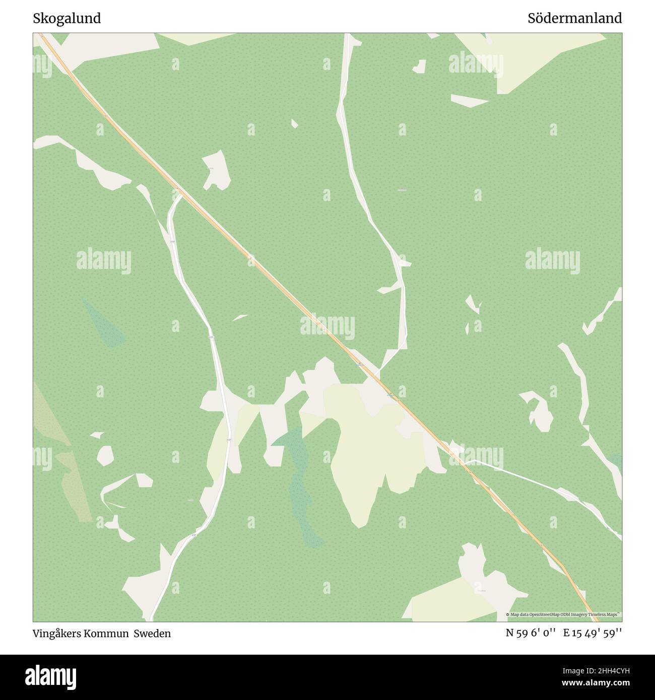 Skogalund, Vingåkers Kommun, Schweden, Södermanland, N 59 6' 0'', E 15 ...