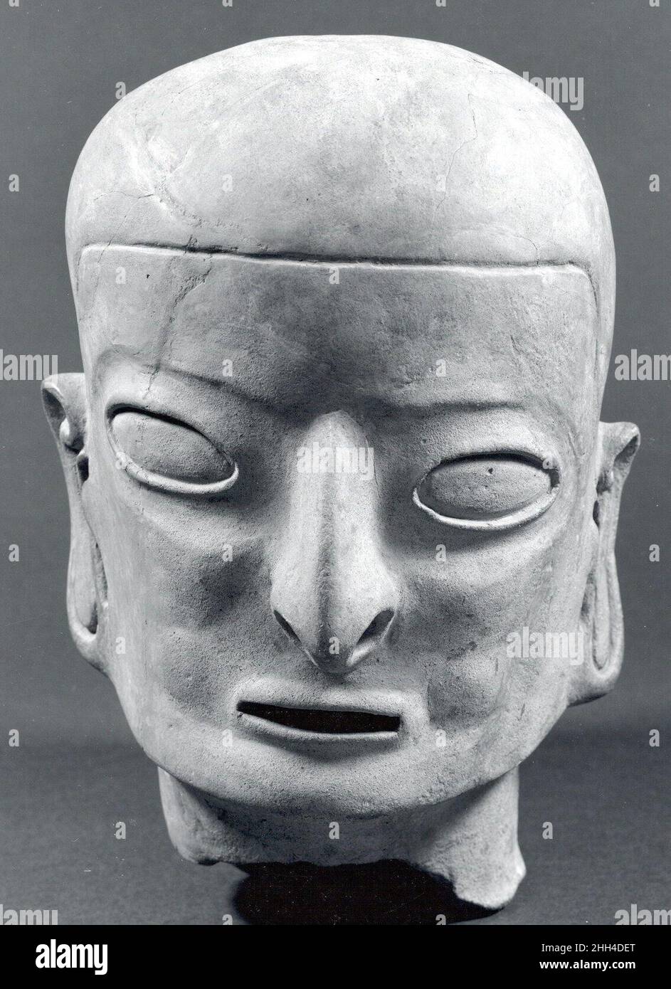 Kopf, aus einer Figur des 1st.–5th. Jahrhunderts (?) Tolita-Tumaco. Kopf, aus einer Abbildung. Tolita-Tumaco. 1st–5th Jahrhundert (?). Keramik. Kolumbien oder Ecuador. Keramik-Skulptur Stockfoto