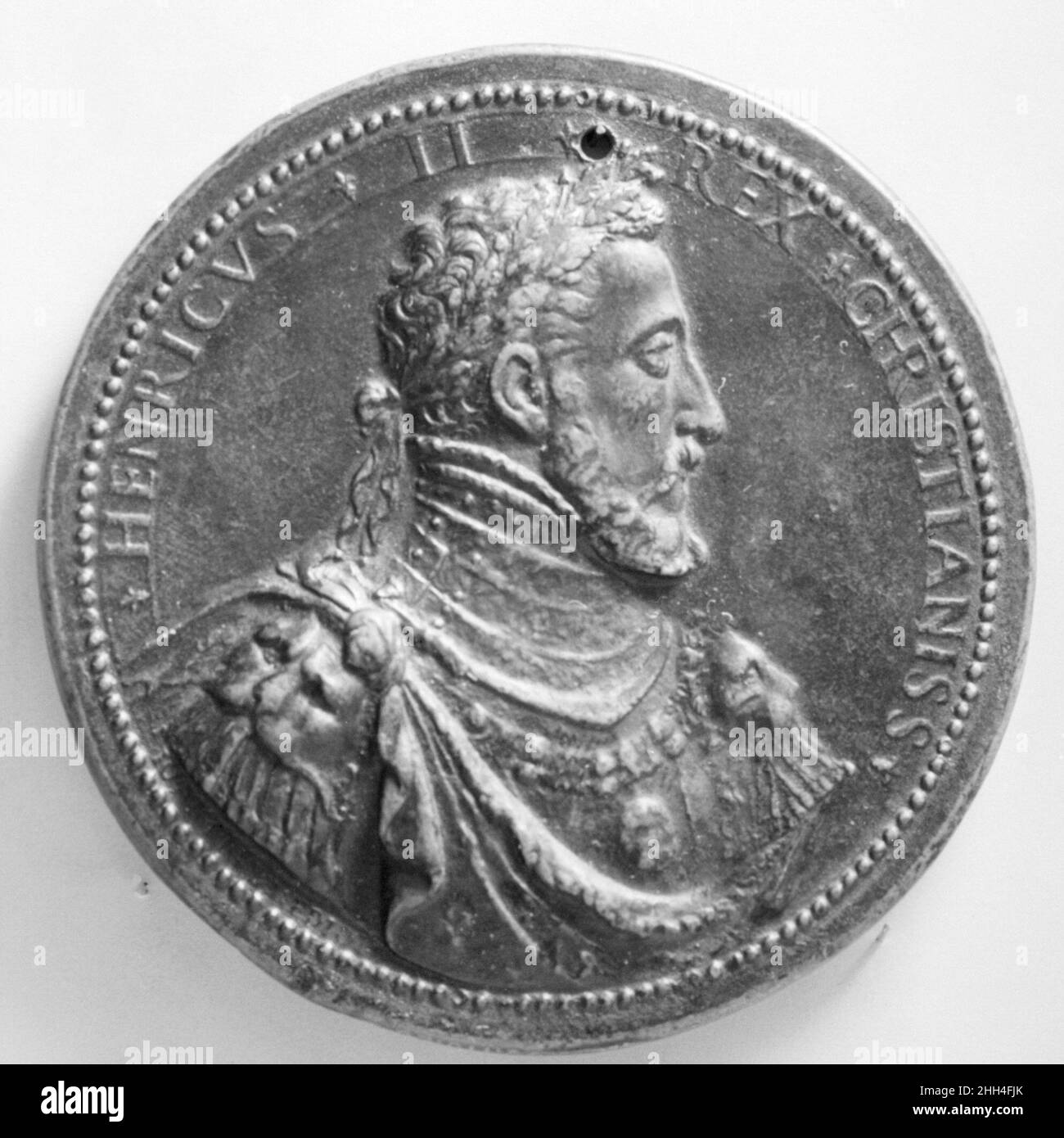 Heinrich II. Von Frankreich (geb. 1519, r. 1547–59), zum Gedenken an die Eroberung von Calais, 1558 ca. 1558 Medaillengewinnerin: Giovanni Antonio de' Rossi. Heinrich II. Von Frankreich (geb. 1519, r. 1547–59), zum Gedenken an die Eroberung von Calais, 1558 197772 Stockfoto