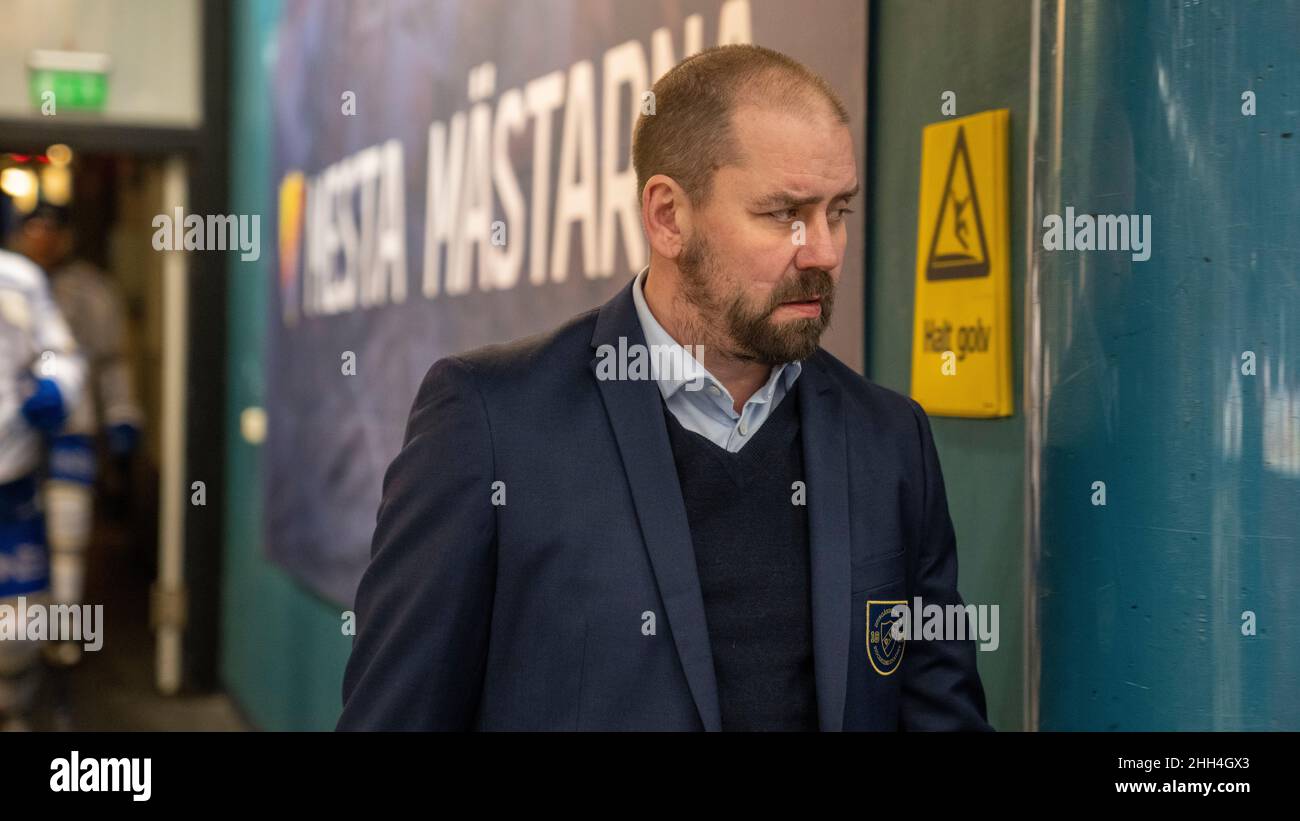 Ishockey, SHL, Djurgarden - Leksand bei hovet in Stockholm Schweden 20220122. Hochwertige Fotos Stockfoto