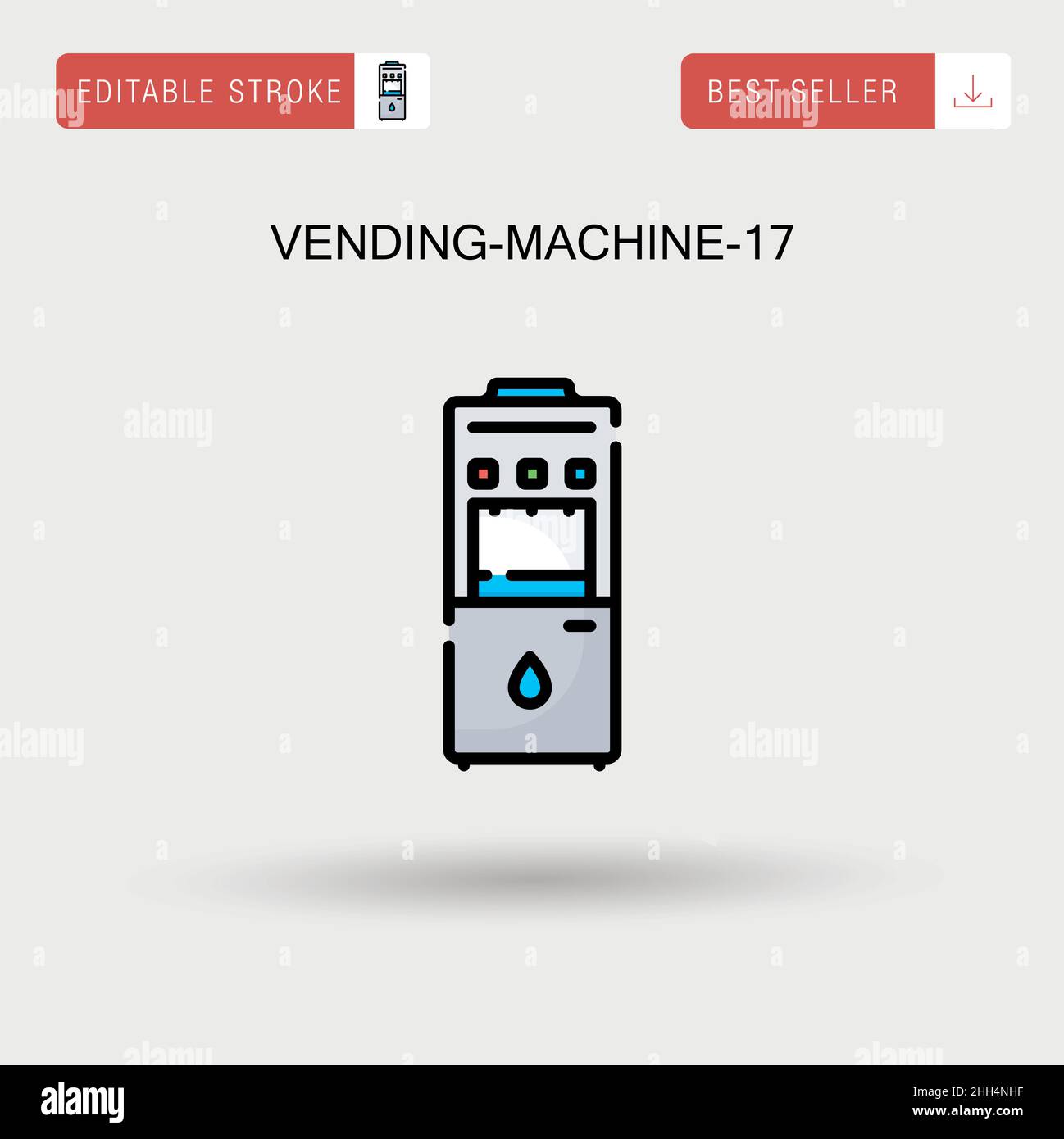 Automaten-17 einfaches Vektorsymbol. Stock Vektor