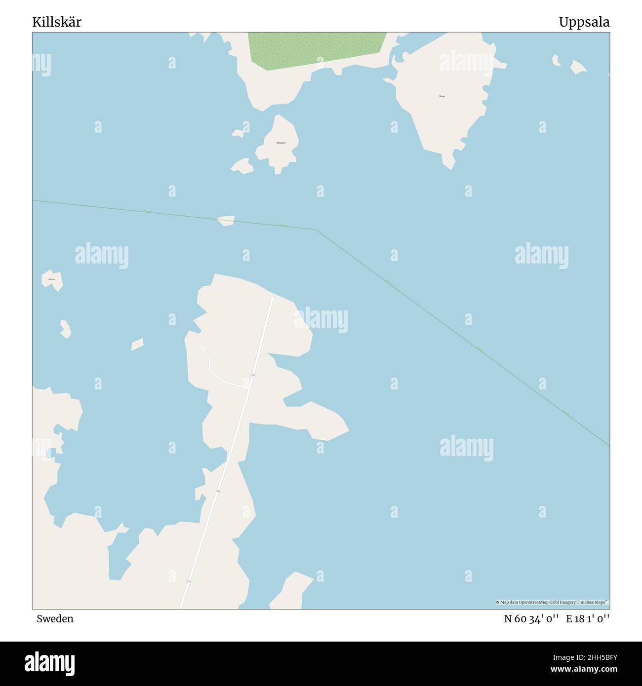 Killskär, Schweden, Uppsala, N 60 34' 0'', E 18 1' 0'', map, Timeless Map veröffentlicht im Jahr 2021. Reisende, Entdecker und Abenteurer wie Florence Nightingale, David Livingstone, Ernest Shackleton, Lewis and Clark und Sherlock Holmes haben sich bei der Planung von Reisen zu den entlegensten Ecken der Welt auf Karten verlassen.Timeless Maps kartiert die meisten Orte auf der Welt und zeigt die Verwirklichung großer Träume. Stockfoto