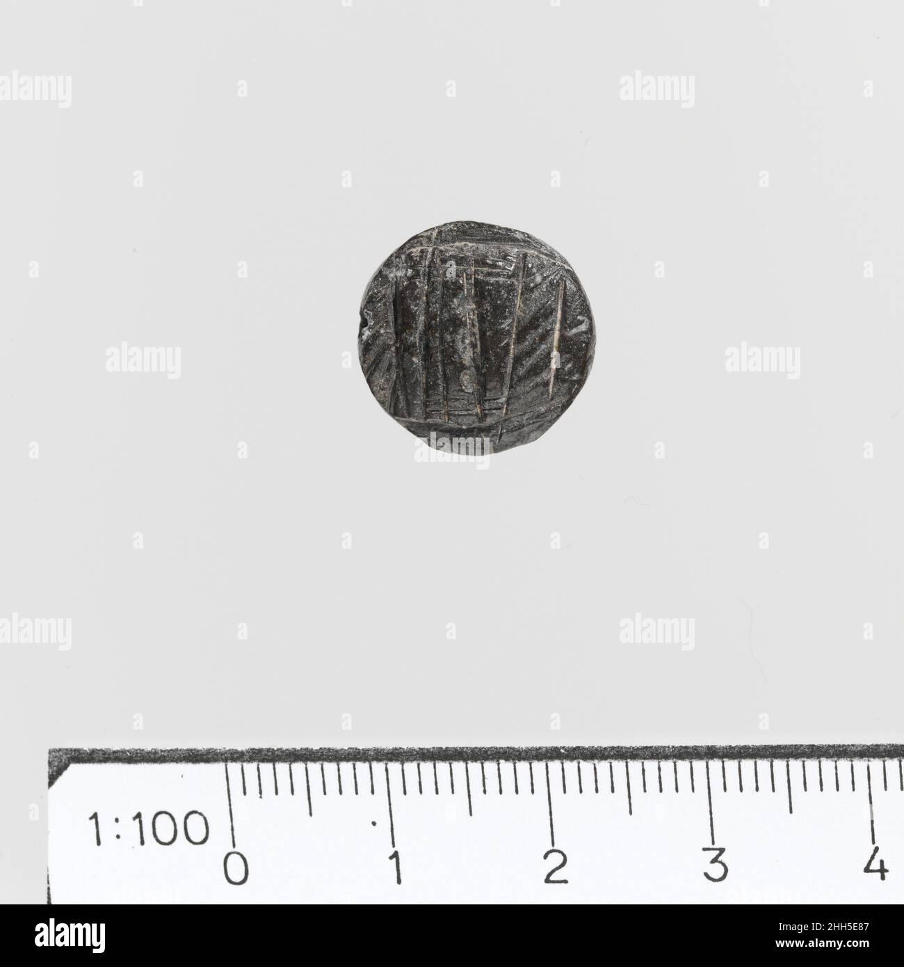 Versiegelt Minoan. Seal 251960 Minoan, Seal, Steatit, andere: 9/16 x 1/4 Zoll (1,5 x 0,6 cm). Das Metropolitan Museum of Art, New York. Vermächtnis von Richard B. Seager, 1926 (26.31.8) Stockfoto