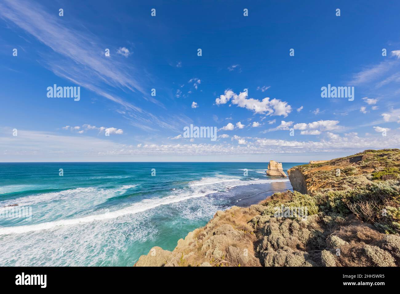 Bass Strait vom Gibson Beach Lookout aus gesehen Stockfoto