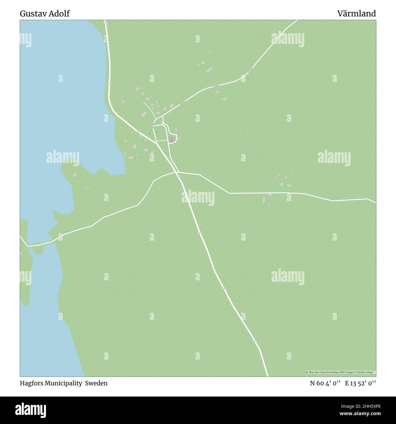 Gustav Adolf, Gemeinde Hagfors, Schweden, Värmland, N 60 4' 0'', E 13 52' 0'', map, Timeless Map veröffentlicht im Jahr 2021. Reisende, Entdecker und Abenteurer wie Florence Nightingale, David Livingstone, Ernest Shackleton, Lewis and Clark und Sherlock Holmes haben sich bei der Planung von Reisen zu den entlegensten Ecken der Welt auf Karten verlassen.Timeless Maps kartiert die meisten Orte auf der Welt und zeigt die Verwirklichung großer Träume. Stockfoto