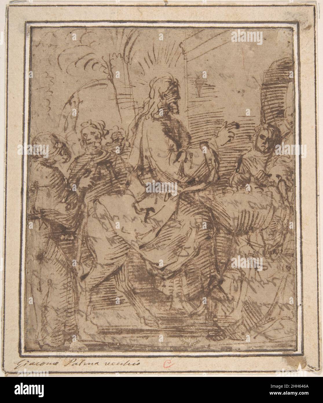 Christi Eintritt in Jerusalem 16th Jahrhundert Anonym, Italienisch, Venetian, 15th bis 16th Jahrhundert Italienisch. Christi Eintritt in Jerusalem 342323 Stockfoto