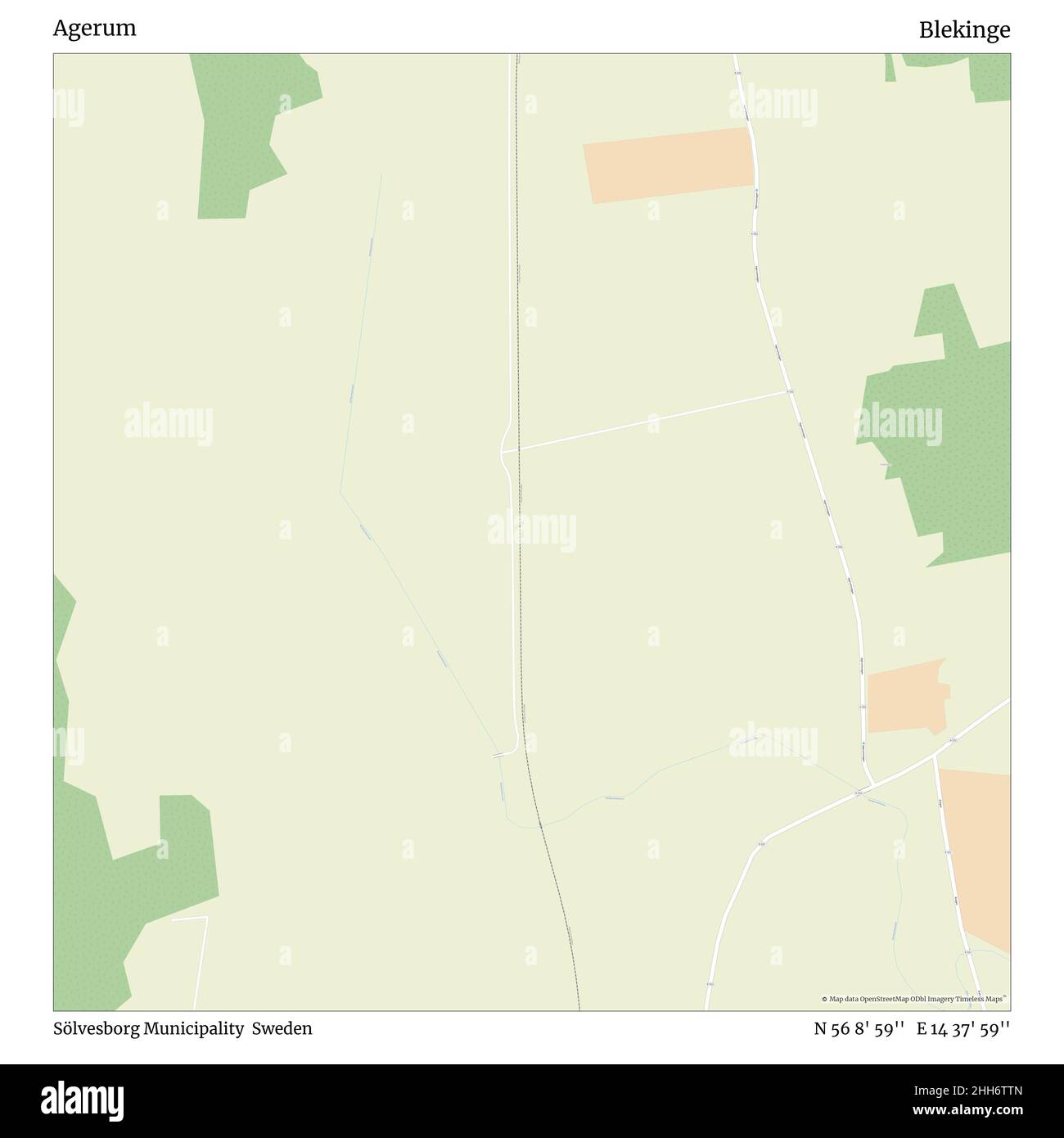 Agerum, Gemeinde Sölvesborg, Schweden, Blekinge, N 56 8' 59'', E 14 37 ...