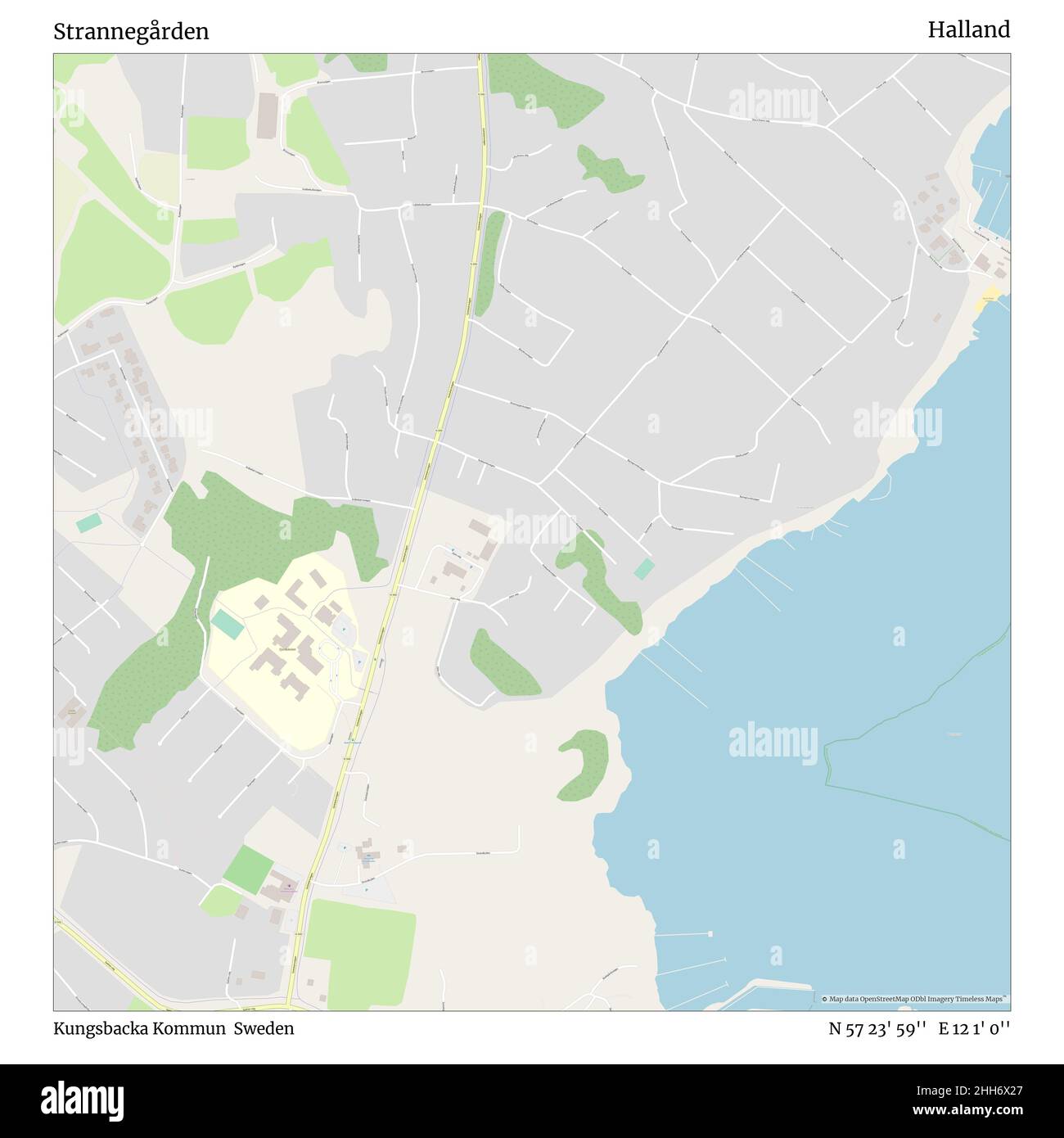 Strannegården, Kungsbacka Kommun, Schweden, Halland, N 57 23' 59'', E 12 1' 0'', map, Timeless Map veröffentlicht 2021. Reisende, Entdecker und Abenteurer wie Florence Nightingale, David Livingstone, Ernest Shackleton, Lewis and Clark und Sherlock Holmes haben sich bei der Planung von Reisen zu den entlegensten Ecken der Welt auf Karten verlassen.Timeless Maps kartiert die meisten Orte auf der Welt und zeigt die Verwirklichung großer Träume. Stockfoto