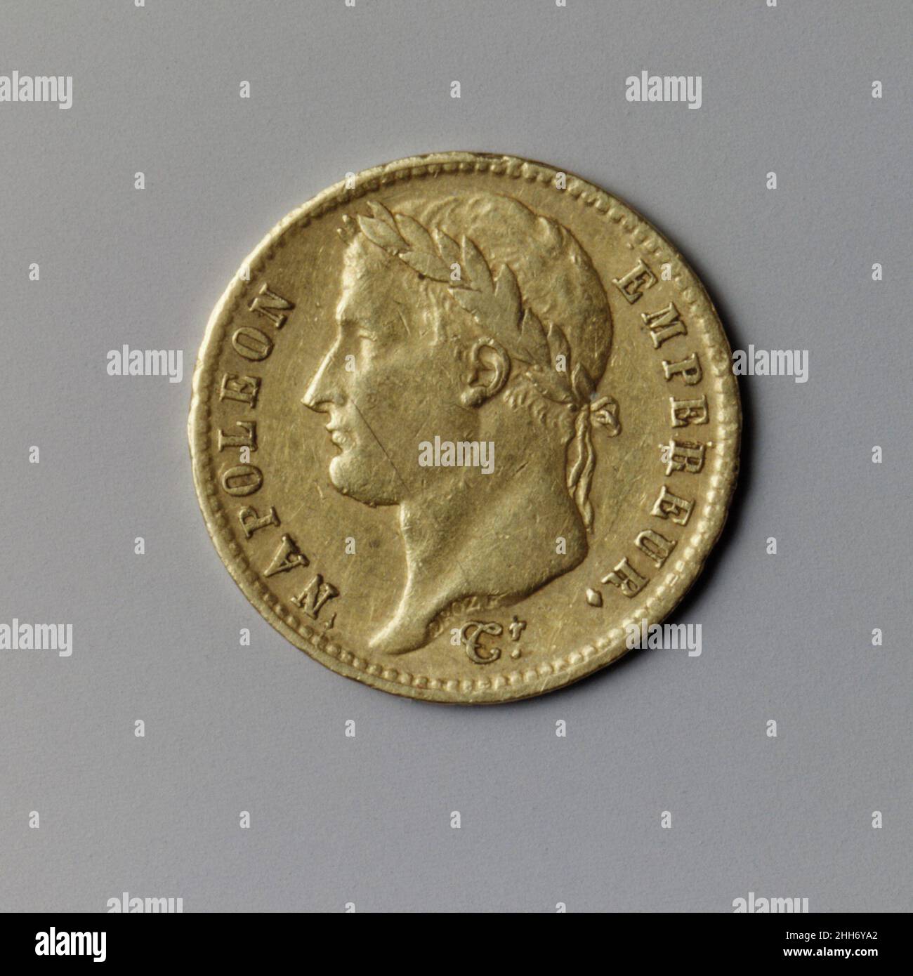 20-Franken-Stück, Napoleon I 1811 Medaillengewinnerin: Jean-Pierre Droz. 20-Francs-Stück, Napoleon I. 191992 Stockfoto