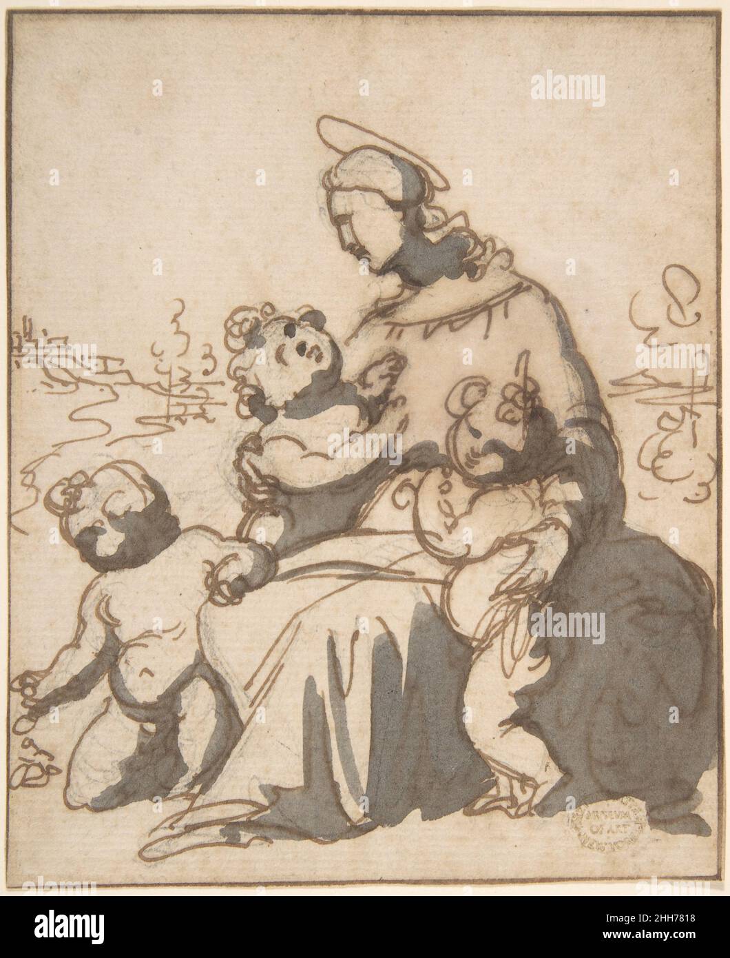 Madonna und Kinder 16th Jahrhundert Anonym, Italienisch, 16th Jahrhundert Italienisch. Madonna und Kinder 341923 Stockfoto