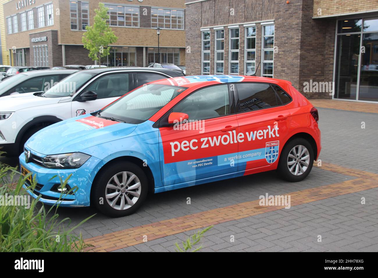 Stadion MAC3park vom Eredivisie Football Club PEC Zwolle in den Niederlanden. Stockfoto