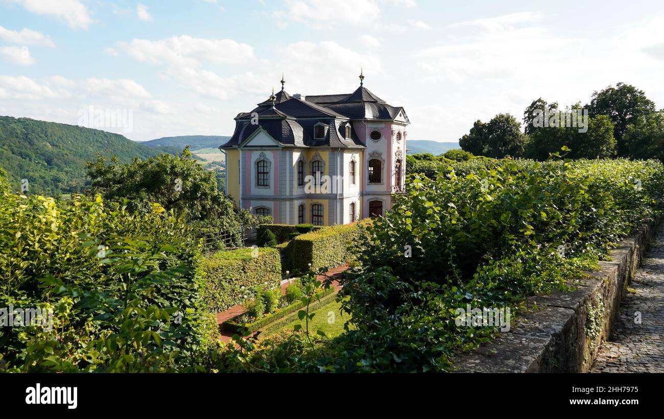 Schloss Dornburger an einem sonnigen Tag Stockfoto