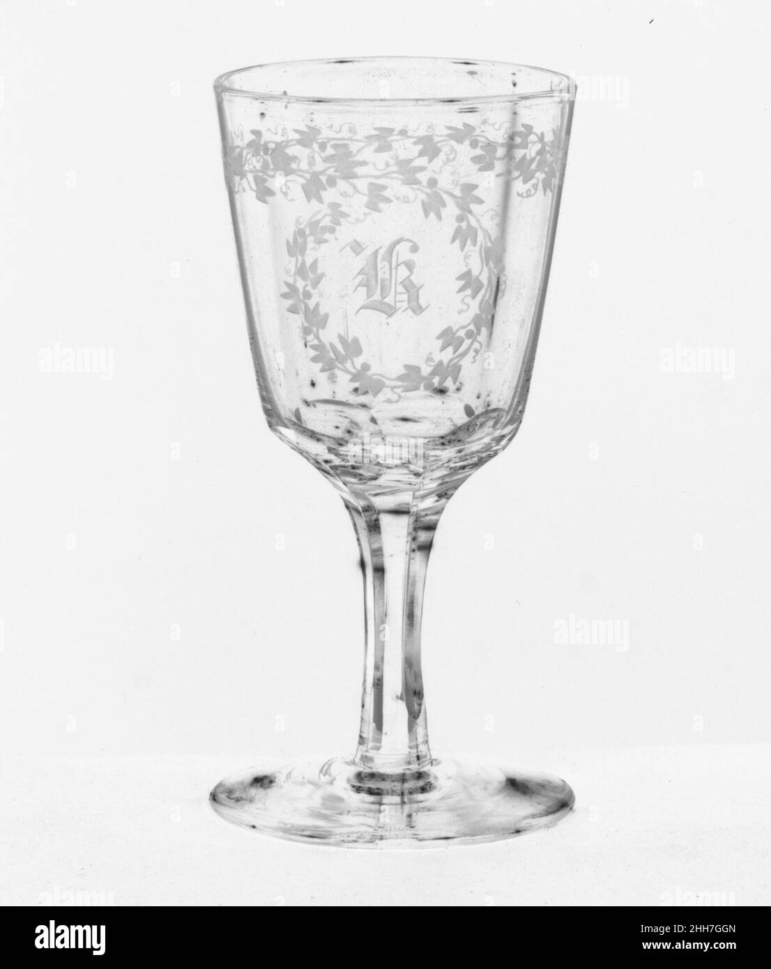 Weinkelch ca. 1867 Boston & Sandwich Glass Company. Weinkelch. Amerikanisch. Ca. 1867. Geblasenes Glas. Hergestellt in Sandwich, Massachusetts, USA Stockfoto