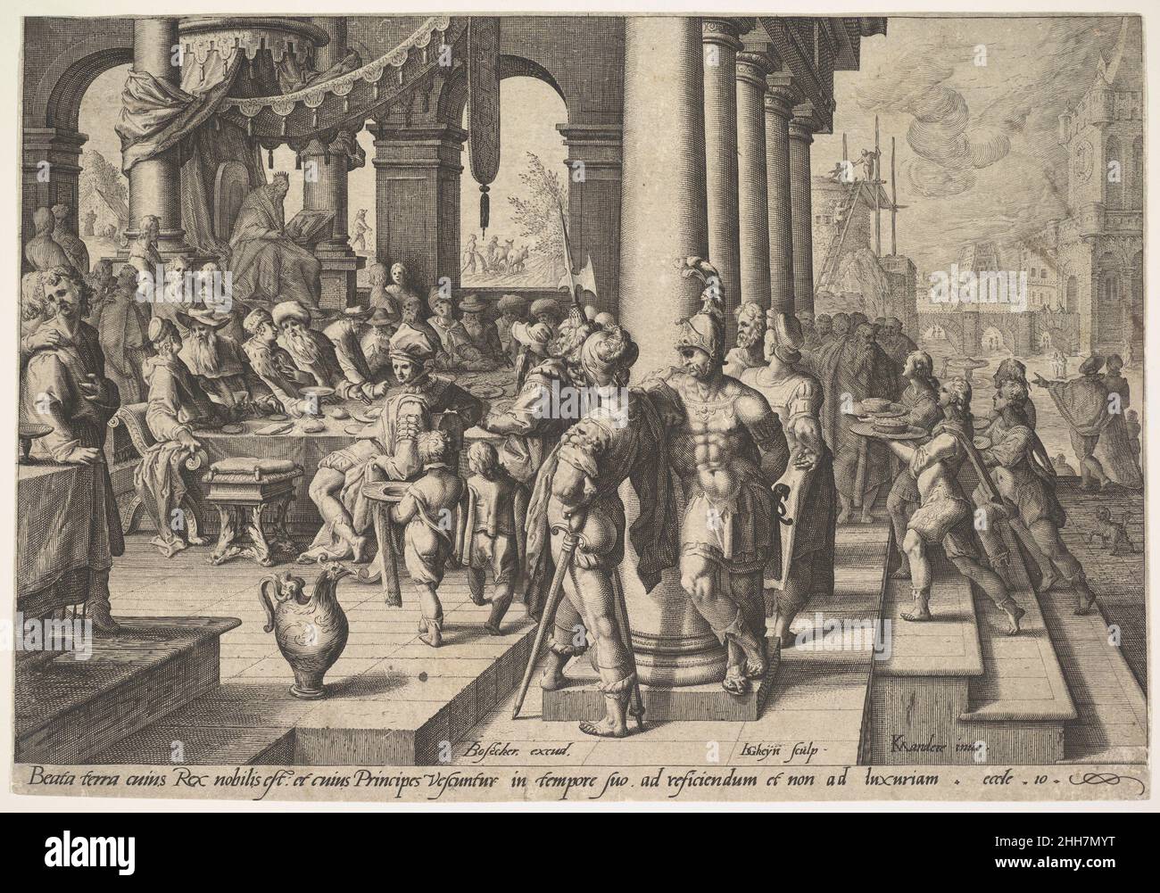 Allegorie der Regierung eines weisen Königs 1588 Jacques de Gheyn II Niederlandisch. Allegorie der Regierung eines weisen Königs 397368 Stockfoto