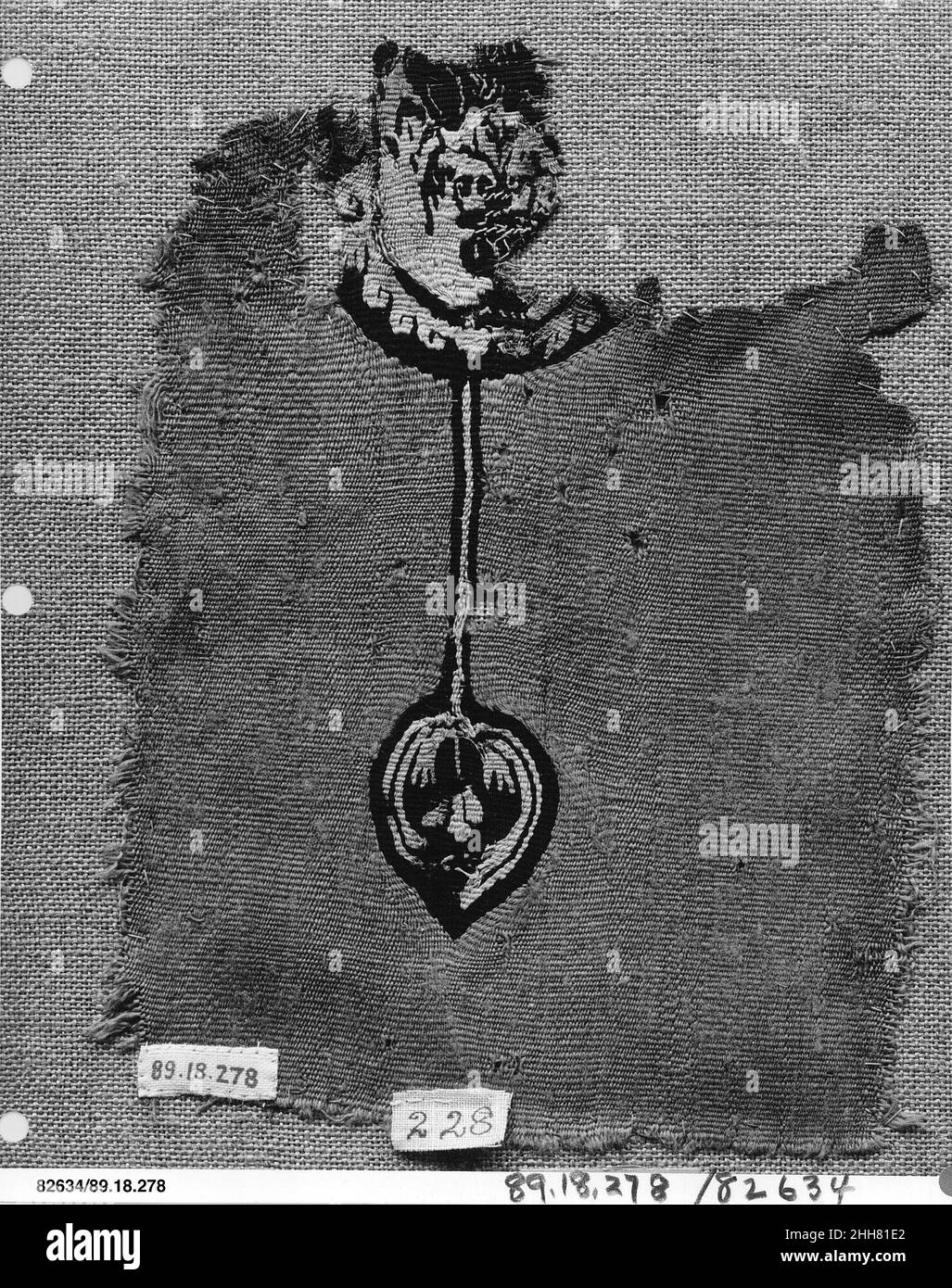 Textile Fragment 3rd–4th Jahrhundert. Textile Fragment 443483 Stockfoto