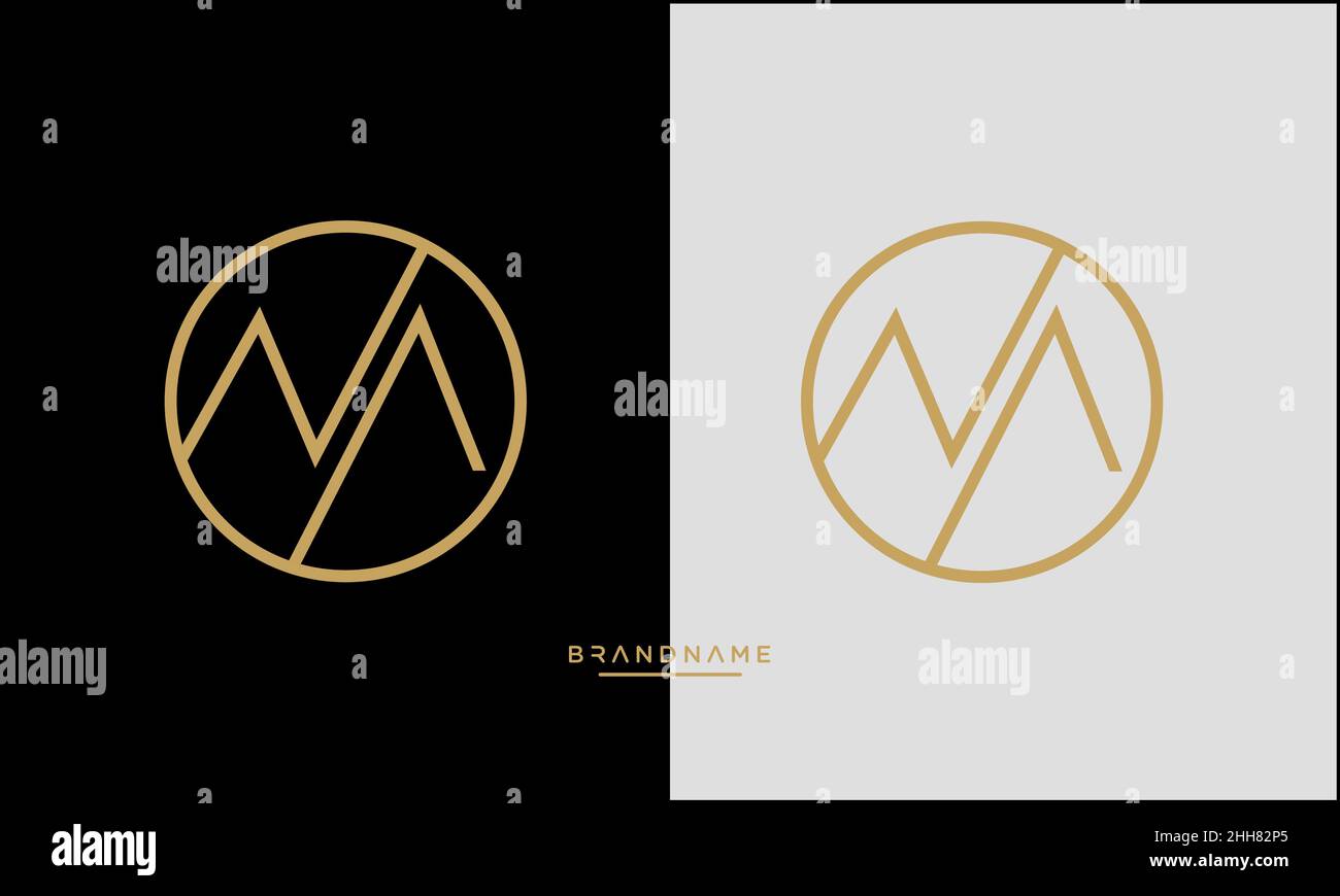 NA, AN, N, A Abstract Letters Logo Emblem Monogram Stock Vektor
