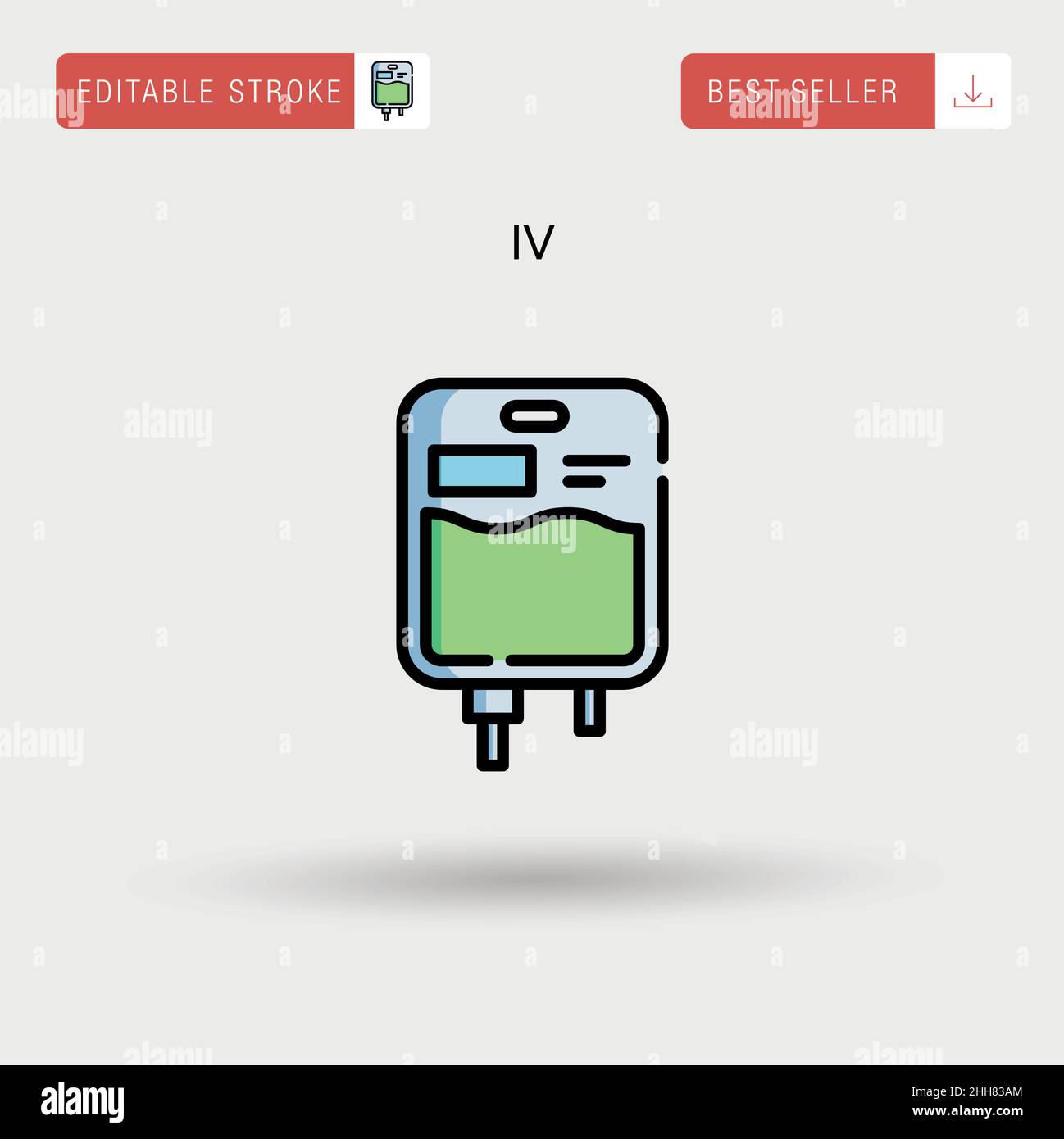 IV einfaches Vektorsymbol. Stock Vektor