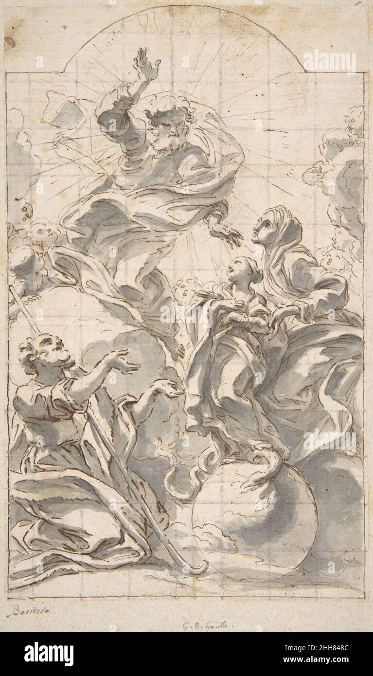 Allegorie der Unbefleckten Empfängnis 1639–1709 Giovanni Battista Gaulli (Il Baciccio) Italienisch. Allegorie der Unbefleckten Empfängnis 338866 Stockfoto