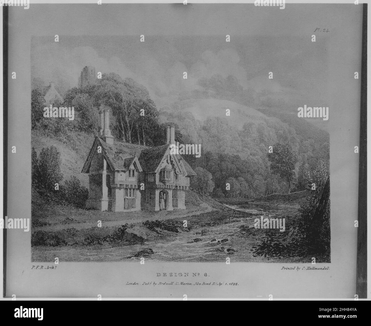 Ländliche Architektur, oder eine Reihe von Entwürfen für Ornamental Cottages 1823 Peter Frederick Robinson. Ländliche Architektur, oder eine Reihe von Entwürfen für Ornamental Cottages 356308 Stockfoto