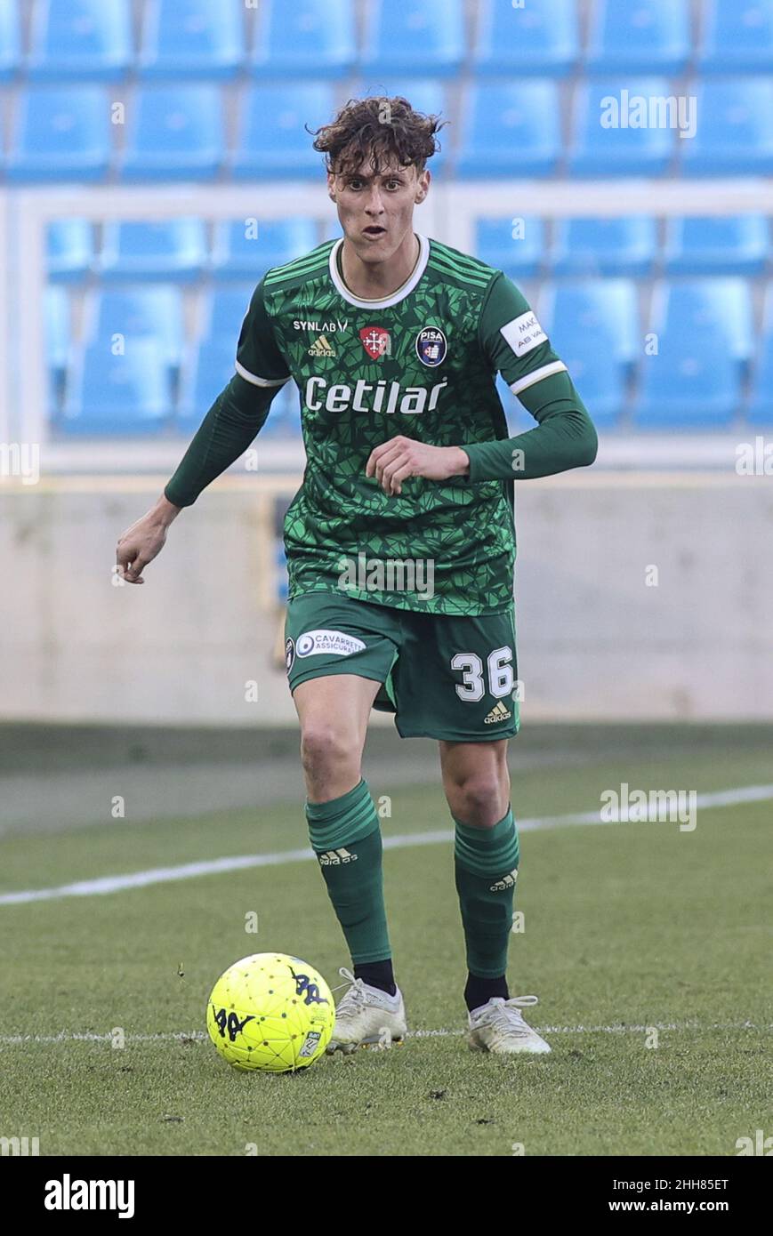 Ferrara, Italien. 22nd Januar 2022. Ferrara (FE), Italia, 22 Gennaio 2022, Stadio Paolo Mazza, 20Â giornata Campionato Serie BKT 2021/2022, incontro tra le squadre della Spal e del Pisa SC, nella foto: 36 Gabriele Piccinini Credit: Independent Photo Agency/Alamy Live News Stockfoto