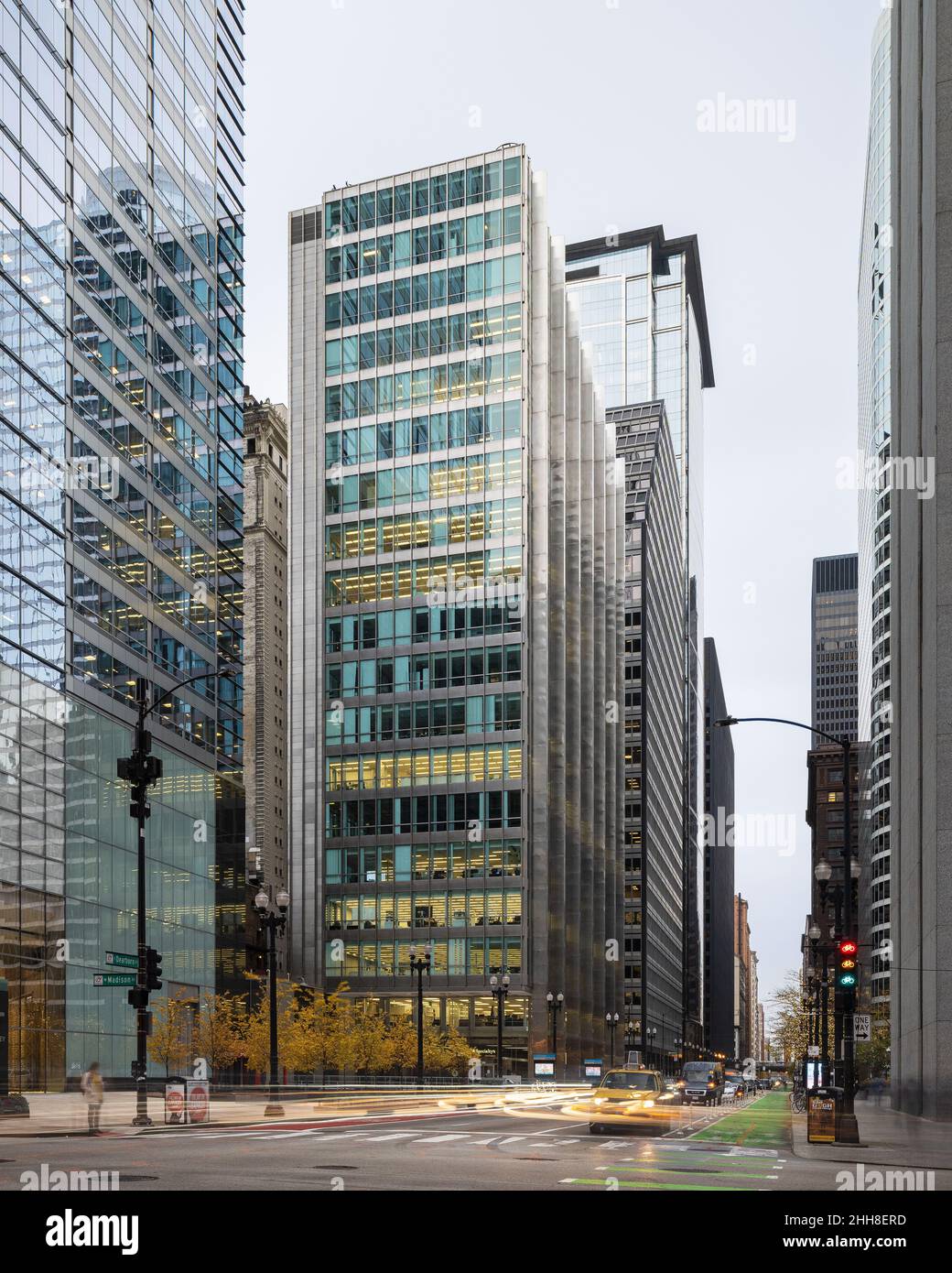 Inland Steel Building, entworfen von Bruce Graham und Walter Netsch von Skidmore, Owings & Merrill Stockfoto Inland Steel Building, entworfen von Bruce Graham und Walter Netsch von Skidmore, Owings & Merrill Stockfoto